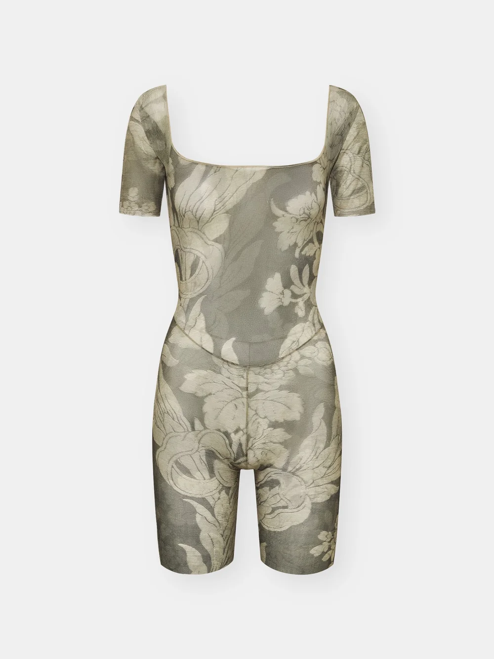 Maldire Mesh Catsuit in Venice Green