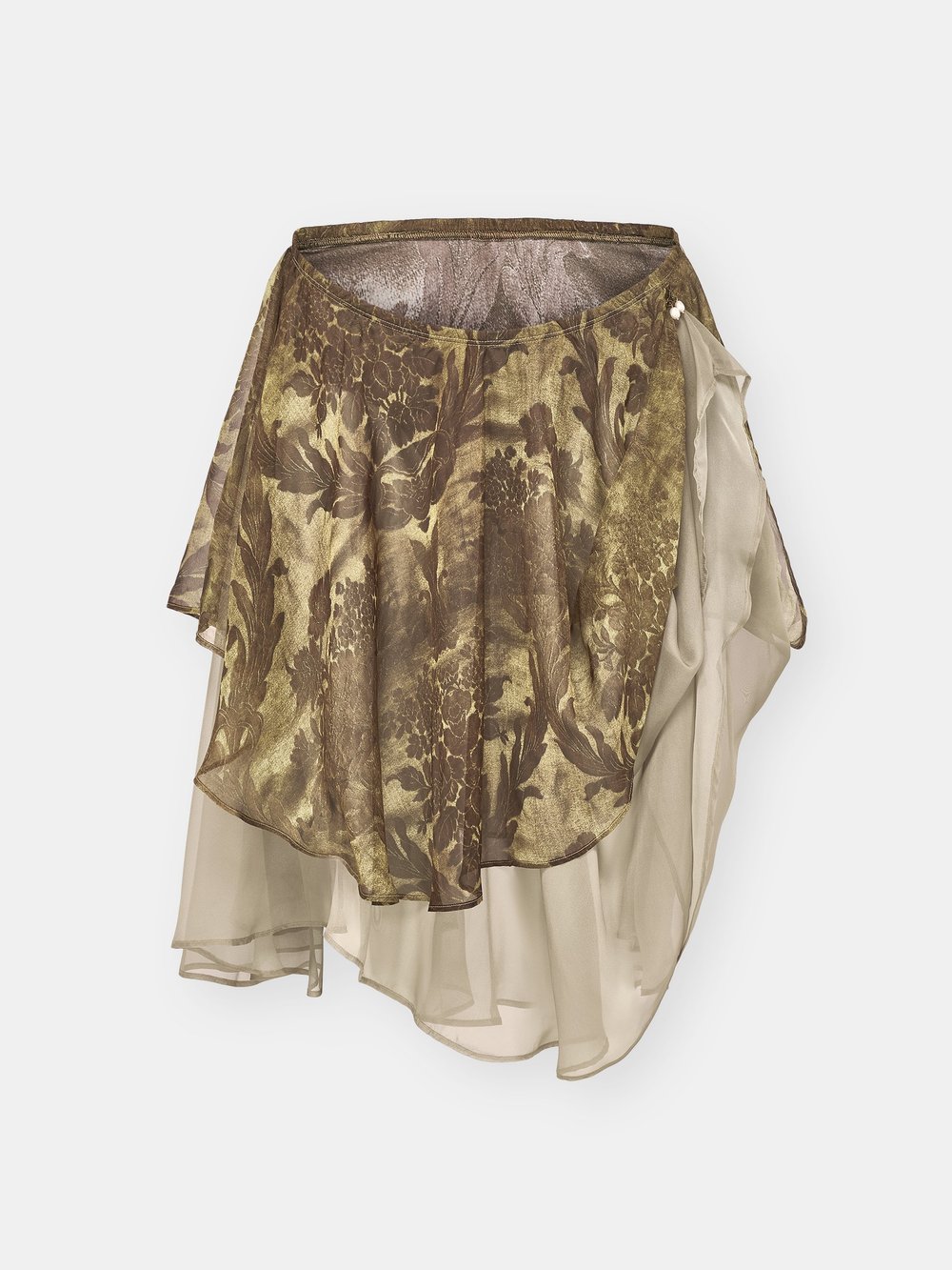 Maldire Long Pannier Skirt in Venice Green