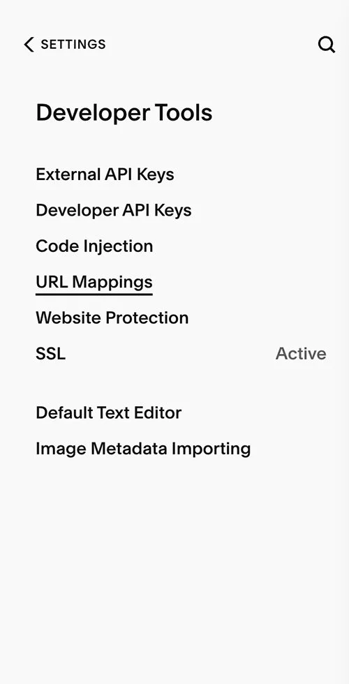 3. Click 'URL Mappings'