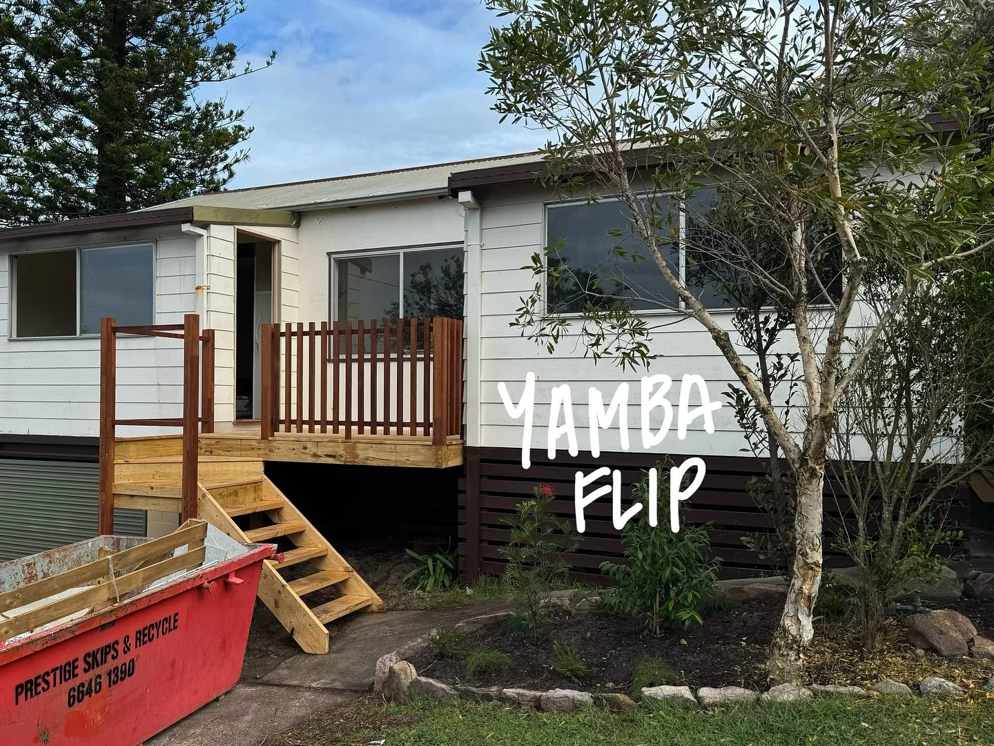 We kept the bones of the Yamba units in the flip, but the rest had to go. Wear and tear on the units left us battling with uneven floors, out-of-plumb walls, rotten timber and carpets, termites and a leaky roof and windows. 
Plans for the layout and