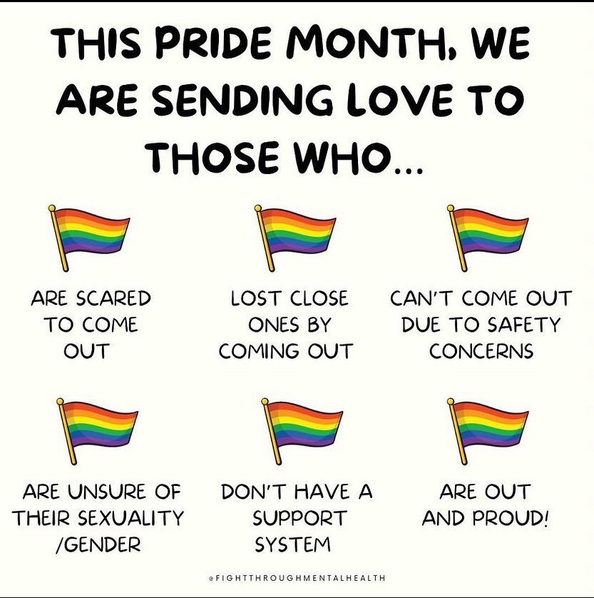 📷 = @fightthroughmentalhealth 

You&rsquo;re seen this month and all year! Happy Pride to our LGBTQ+ 🏳️&zwj;🌈 family!