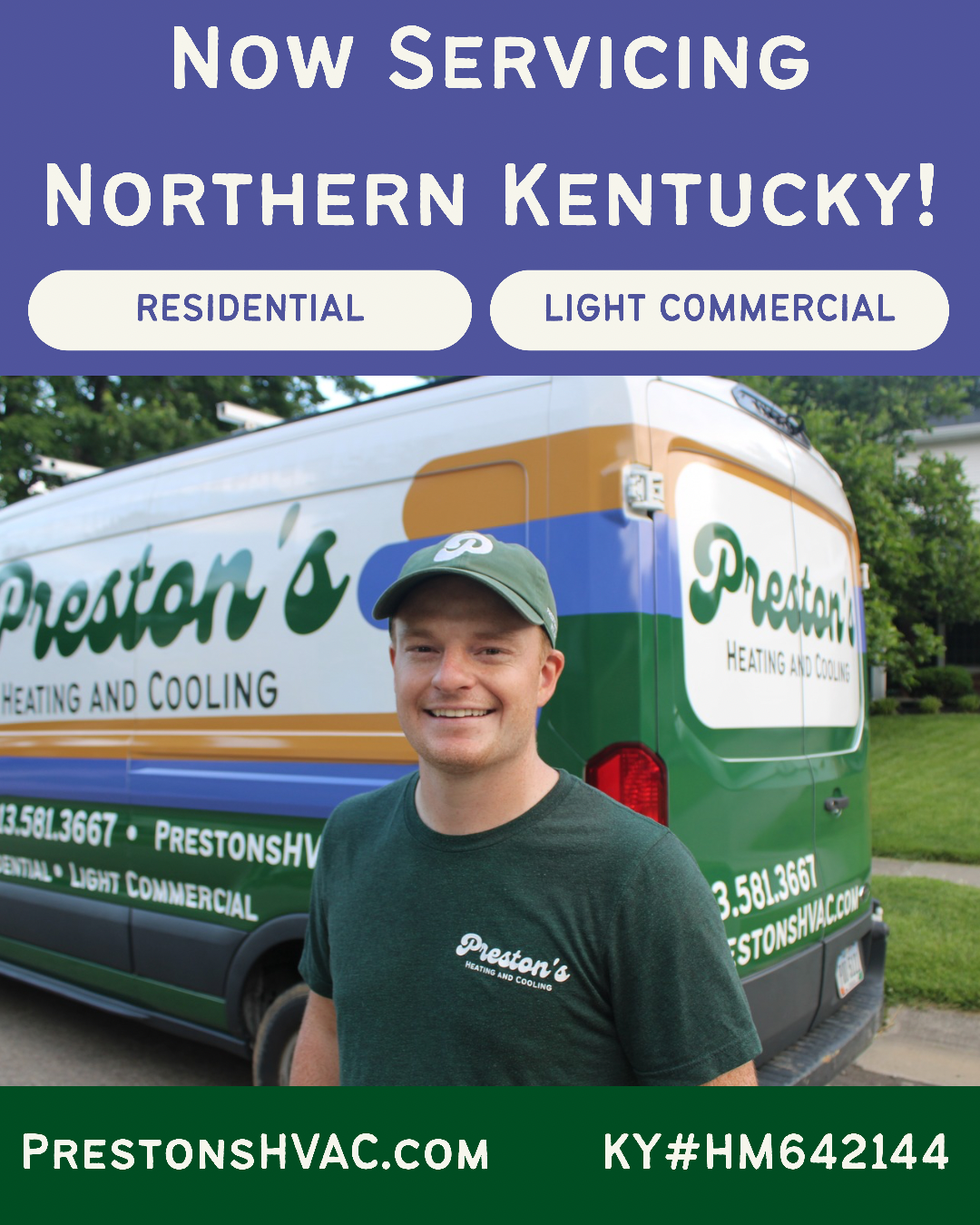 Preston’s Heating and Cooling Now Proudly Serves Northern Kentucky