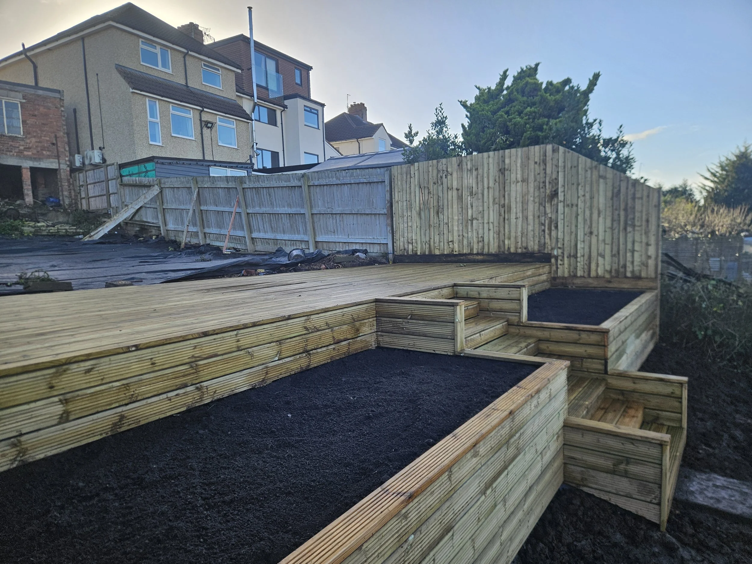 Decking and raised beds, Knowle