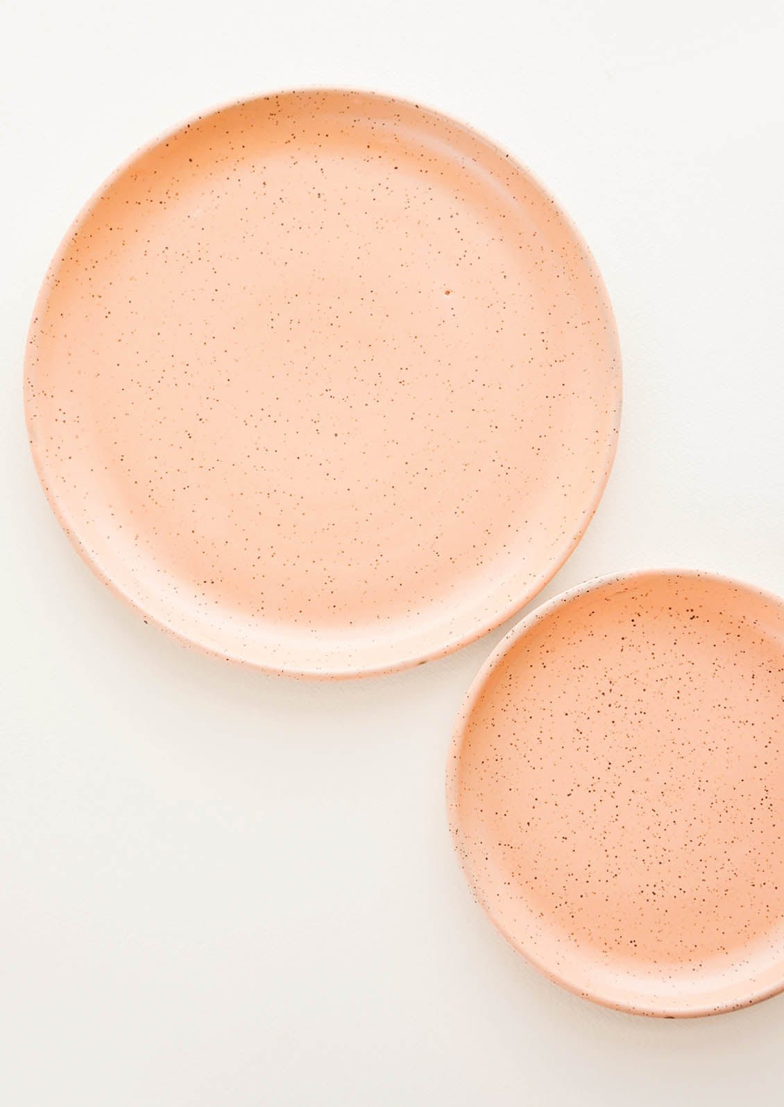 Peach speckled plate
