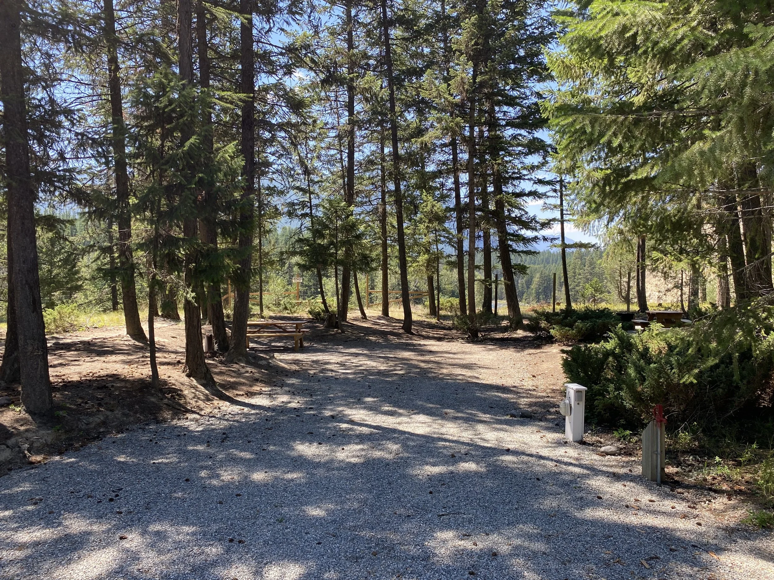 Site 80 - 50' long - 18'-20' wide (walking trail along left side of site)