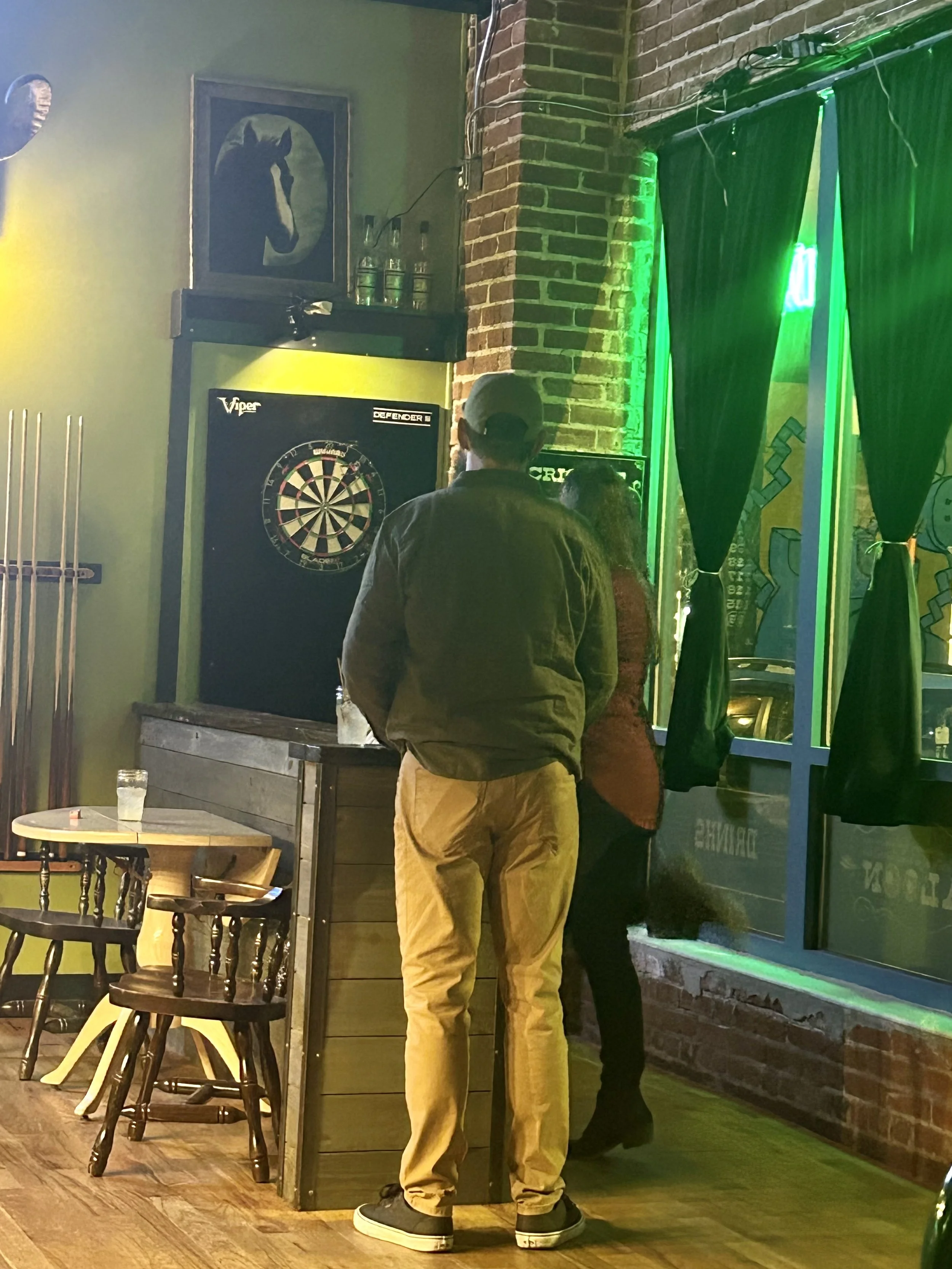 Enjoying date night at Chartreuse Saloon in Kansas City