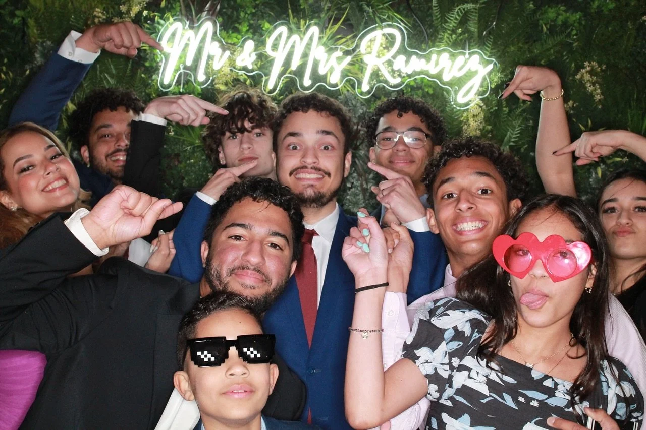 Whose photo booth pic was the best?⁠
⁠
#photobooth #photoboothfun #weddingpics #eventpics #charlottewedding #ashevillewedding #charlestonwedding #wilmingtonwedding #carolinadjpros