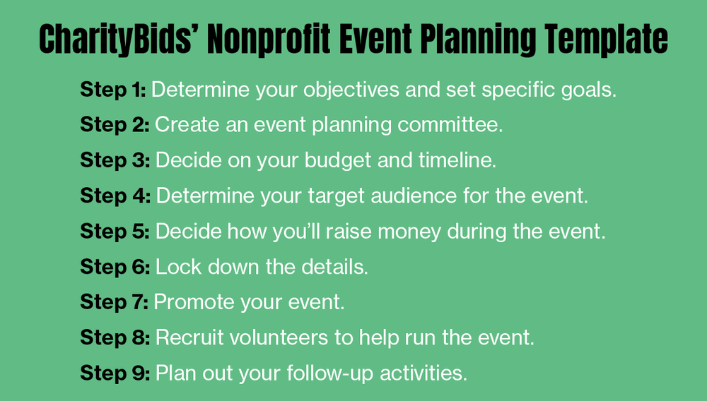 The Best Nonprofit Event Planning Checklist 9 Winning Steps — CharityBids