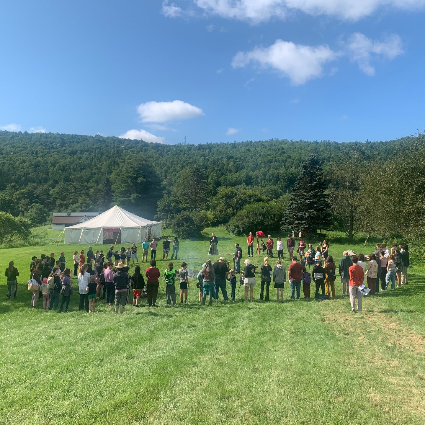 Family Camp at Karm&ecirc; Ch&ouml;ling officially starts with a lhasang which is a Tibetan purification offering. &quot;And, while most rituals are directed to a particular being, the lhasang is a broad invocation that calls upon all the various &ls