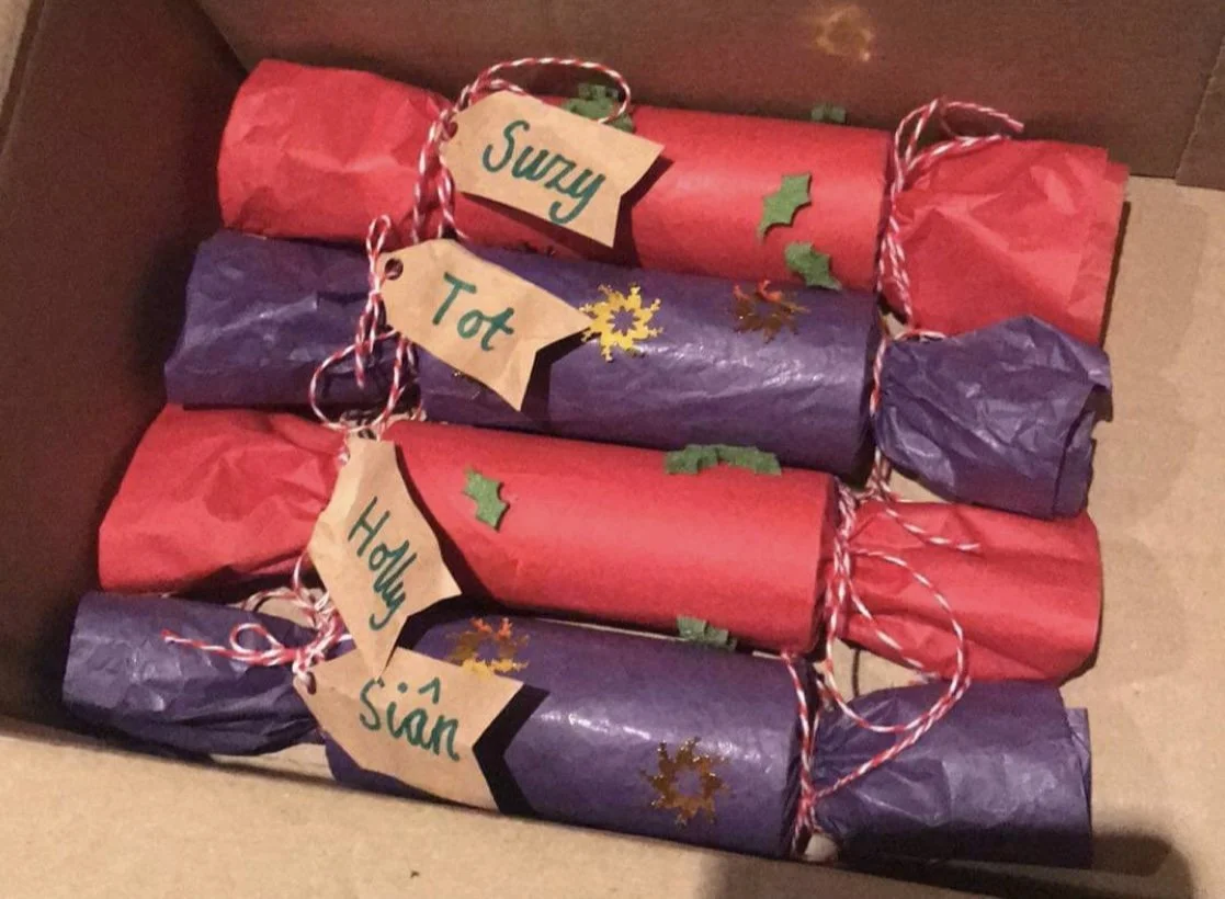 Crackers - tissue paper, cardboard
