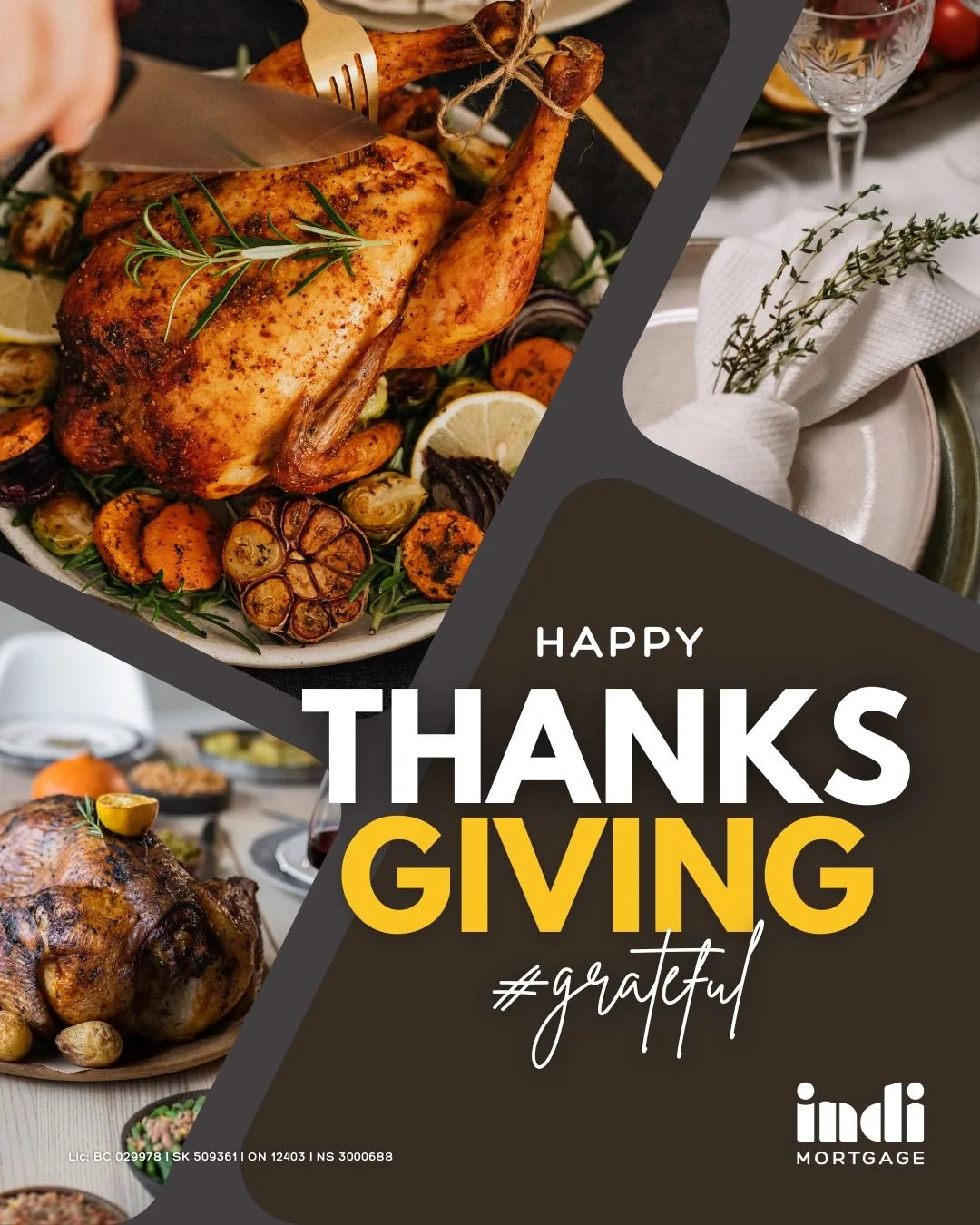 Happy Thanksgiving from all of us at Indi Mortgage.
Today, we’re giving thanks for the people who make our work meaningful. Our clients, partners, agents, and communities continue to inspire us with their trust, collaboration, and shared commi