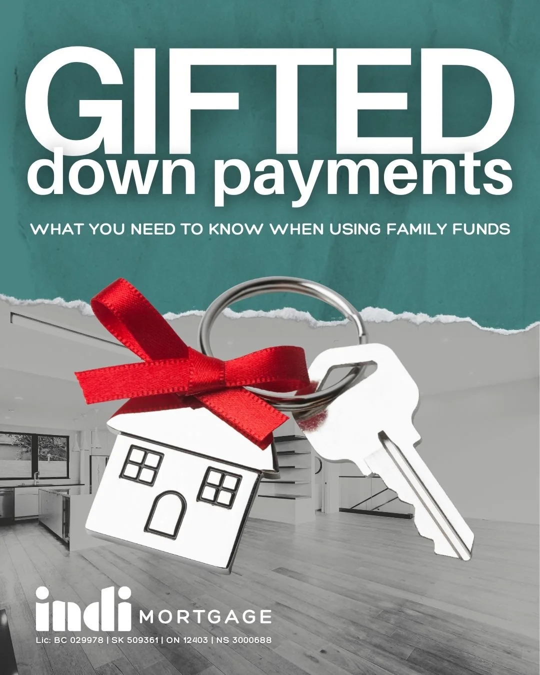 A gifted down payment is money given by a direct family member to help cover some or all of your down payment. It&rsquo;s becoming a common path to homeownership, especially for first-time buyers and newcomers who may be building their finances from 
