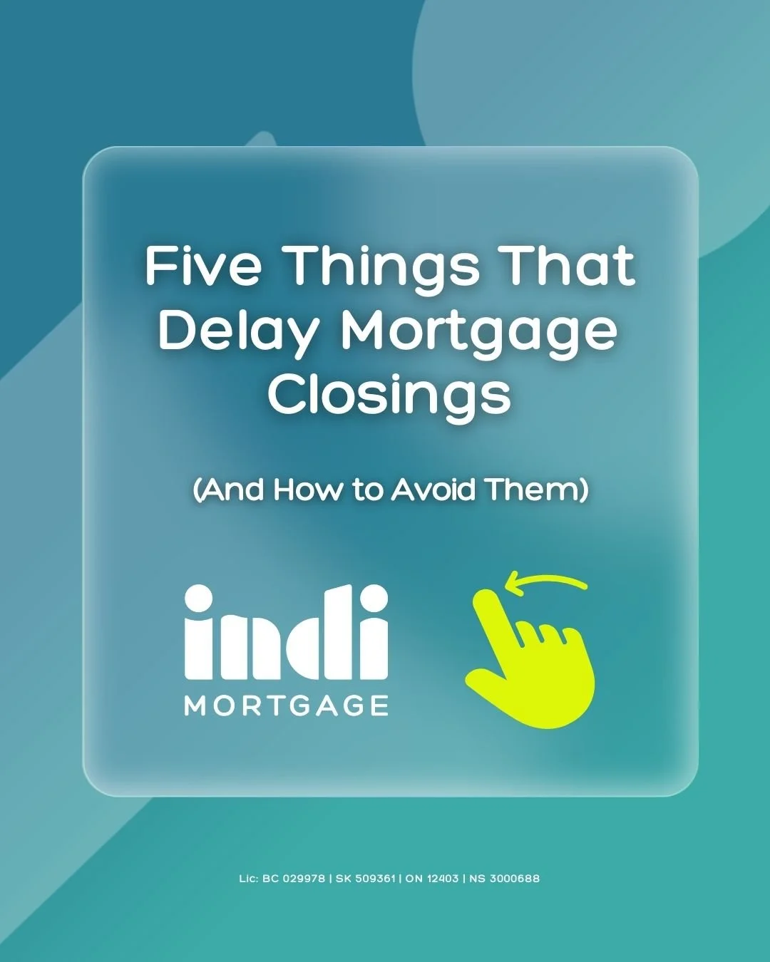 Congratulations! You've been approved for a mortgage :) Now let's make sure you are ready for a smooth closing experience. Make sure of the following between approval and funding day:

➡️ Update any expried identification 
(recently married? make sur