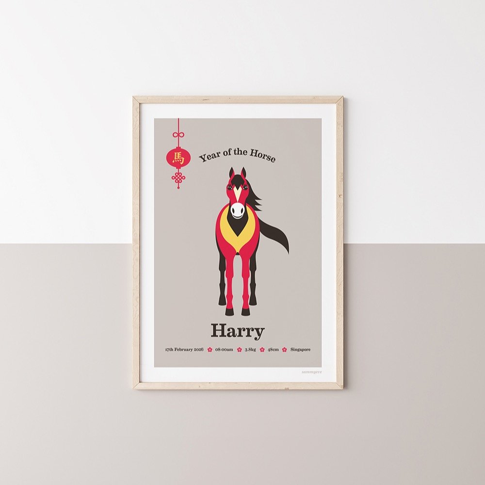 Gong Xi Fa Cai. Happy Lunar New Year and a warm welcome to all the beautiful baby ponies born in 2026! ✨🐎

Introducing our original Sammyeve illustration for the Year of the Horse.

This lovingly detailed design is a meaningful way to celebrate a ne
