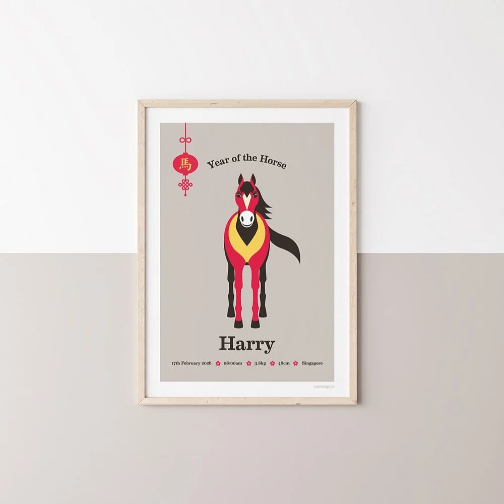 Gong Xi Fa Cai. Happy Lunar New Year and a warm welcome to all the beautiful baby ponies born in 2026! ✨🐎

Introducing our original Sammyeve illustration for the Year of the Horse.

This lovingly detailed design is a meaningful way to celebrate a ne