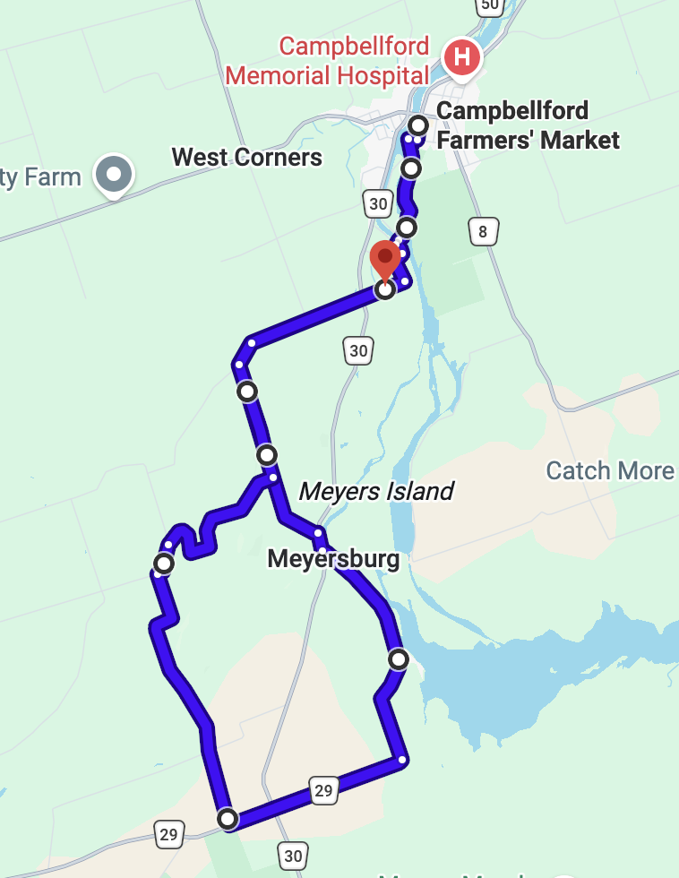 Campbellford Market to Percy Boom