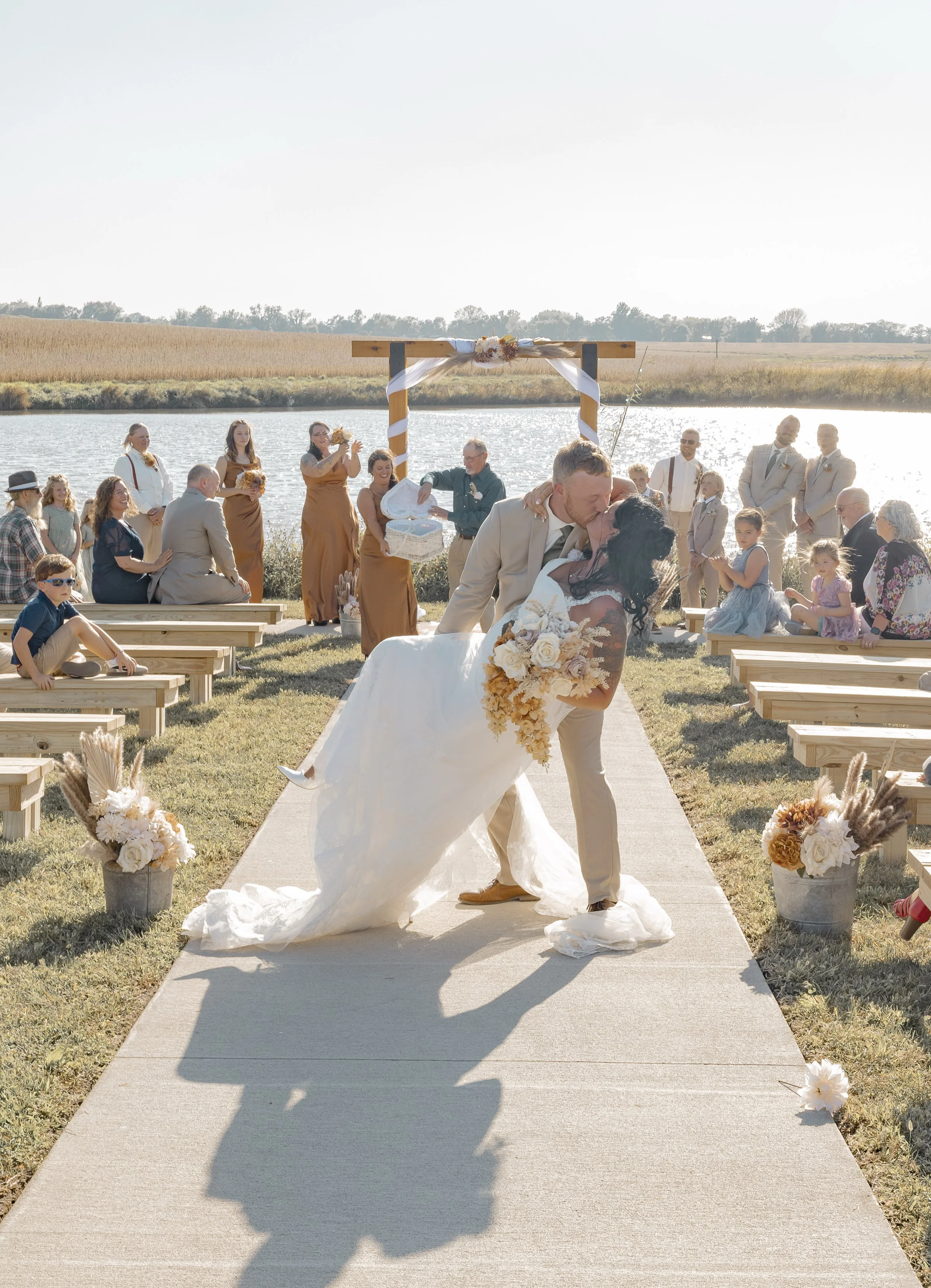 White Knot Barn Outdoor Wedding Ceremonry %22say I do%22.jpg