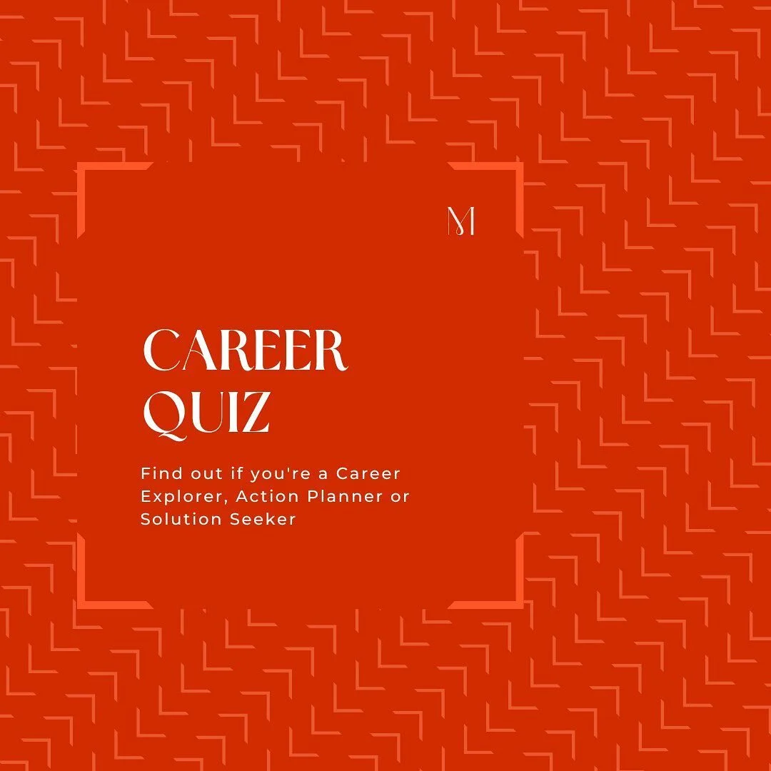 Take the first step in navigating your career by finding out exactly what point you're at in your work life.

Are you a Career Explorer? Action Planner or Solution Seeker, head to the link in bio to take the quiz!