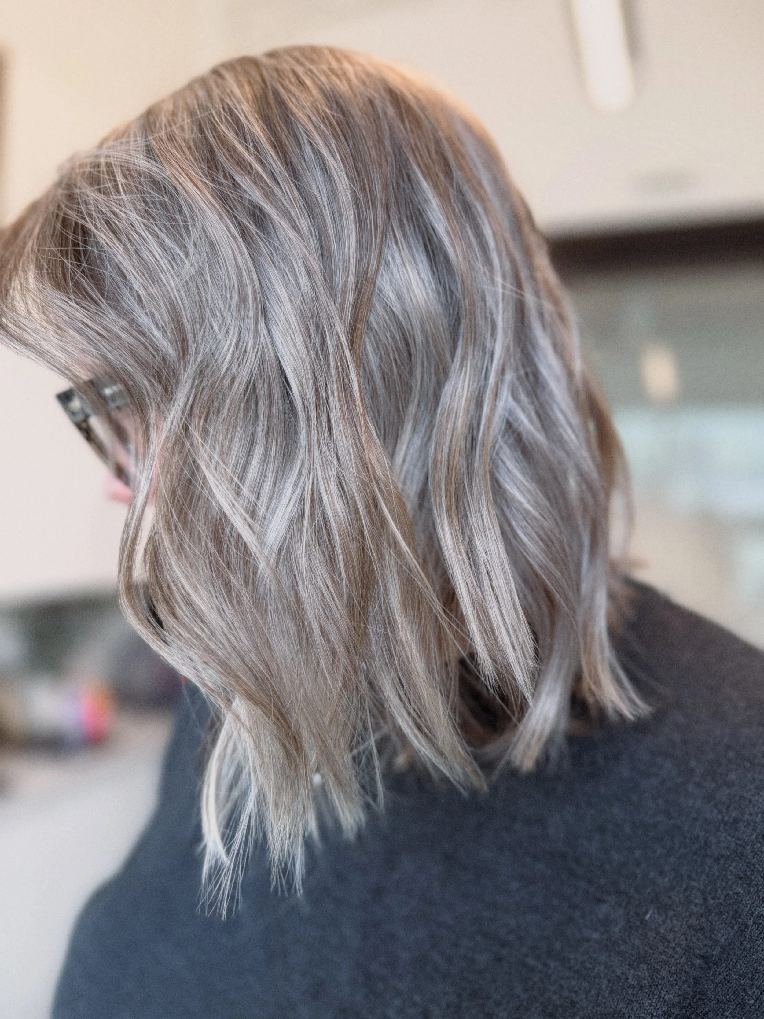 Grey Blending and Low Maintenance Colour in Calgary