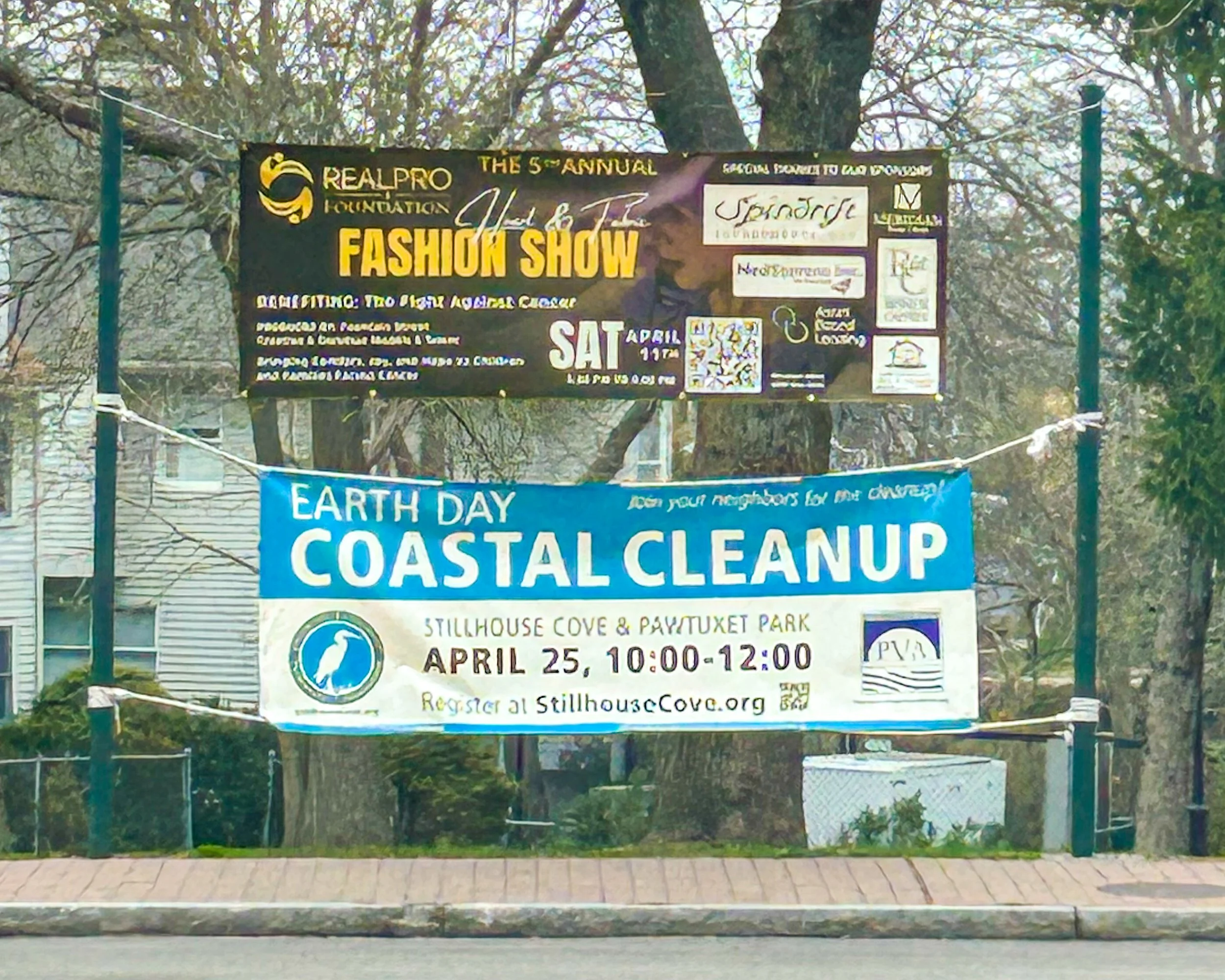 Banner Poles at Pawtuxet Park