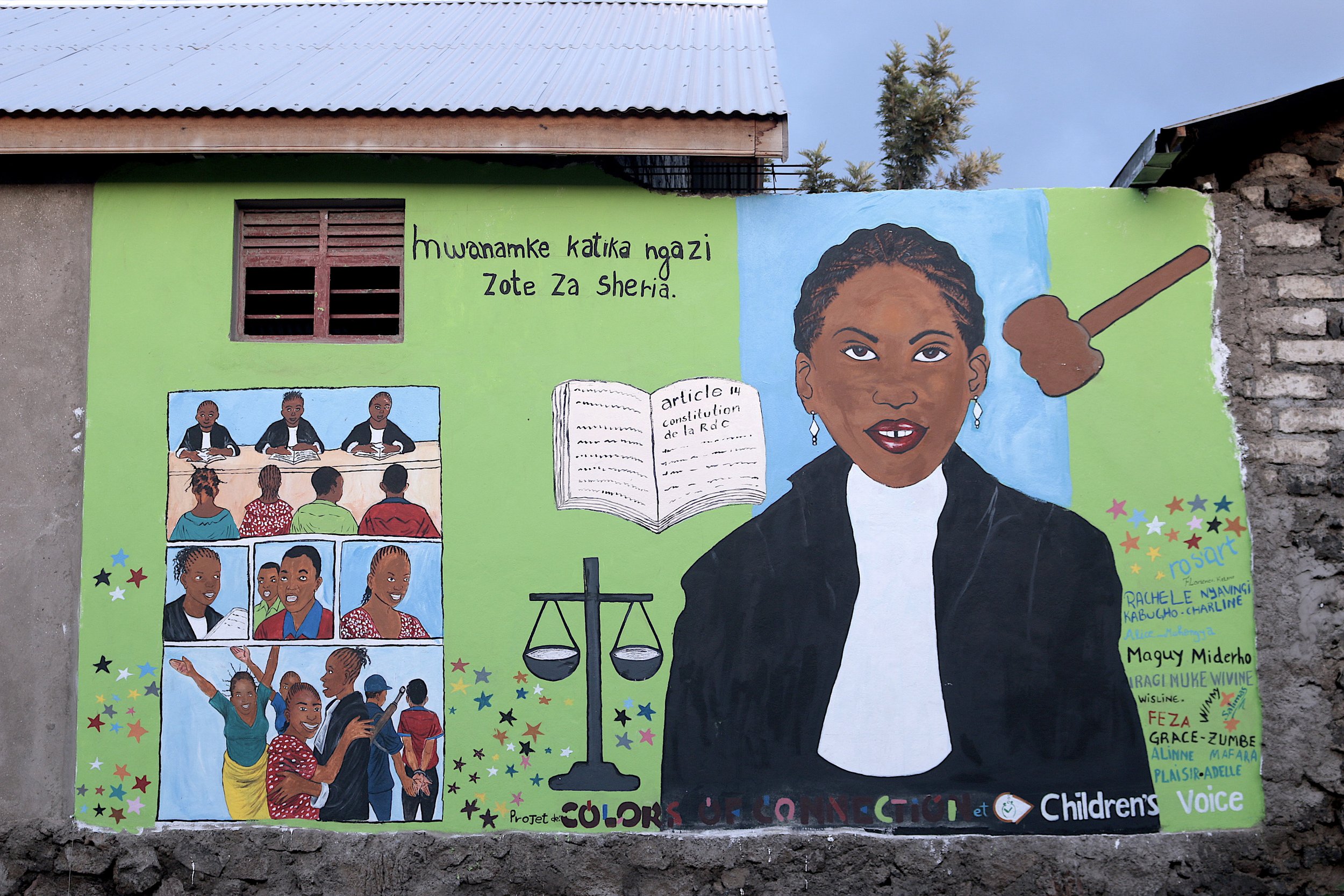 Female Judge Mural  – Tunaweza Portraits Project, DRC, 2019