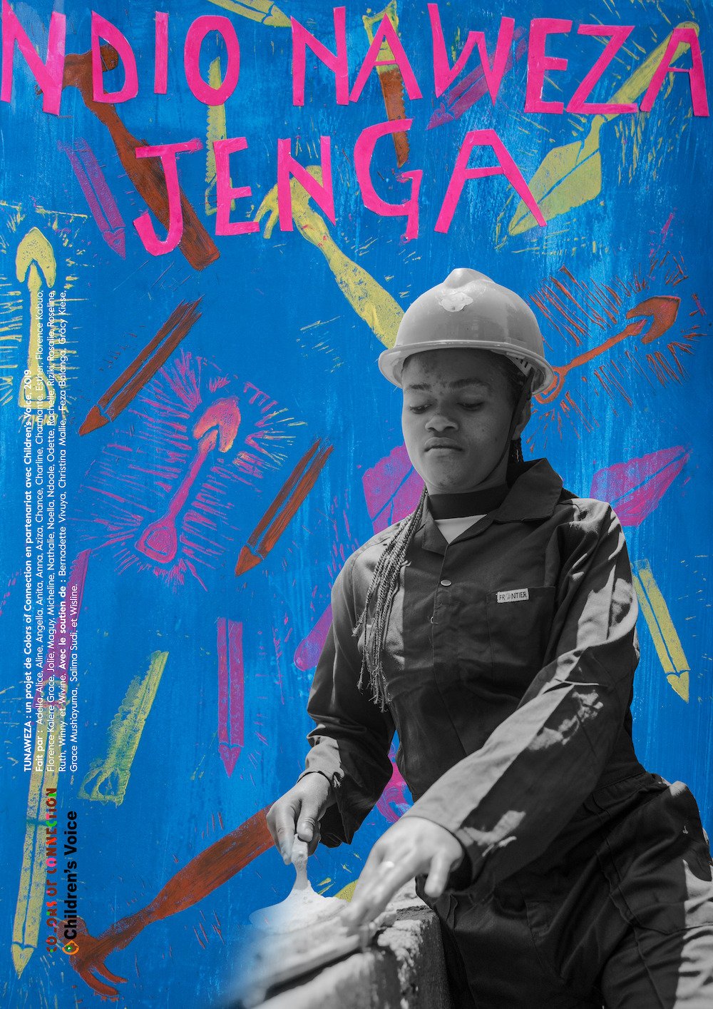 Female Construction Worker Poster - Tunaweza Portraits Project, DRC, 2019