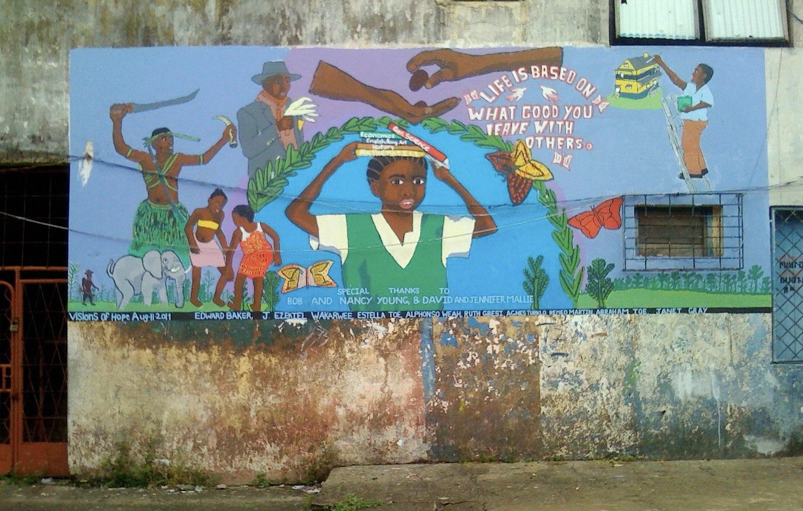 Community mural making — Colors of Connection