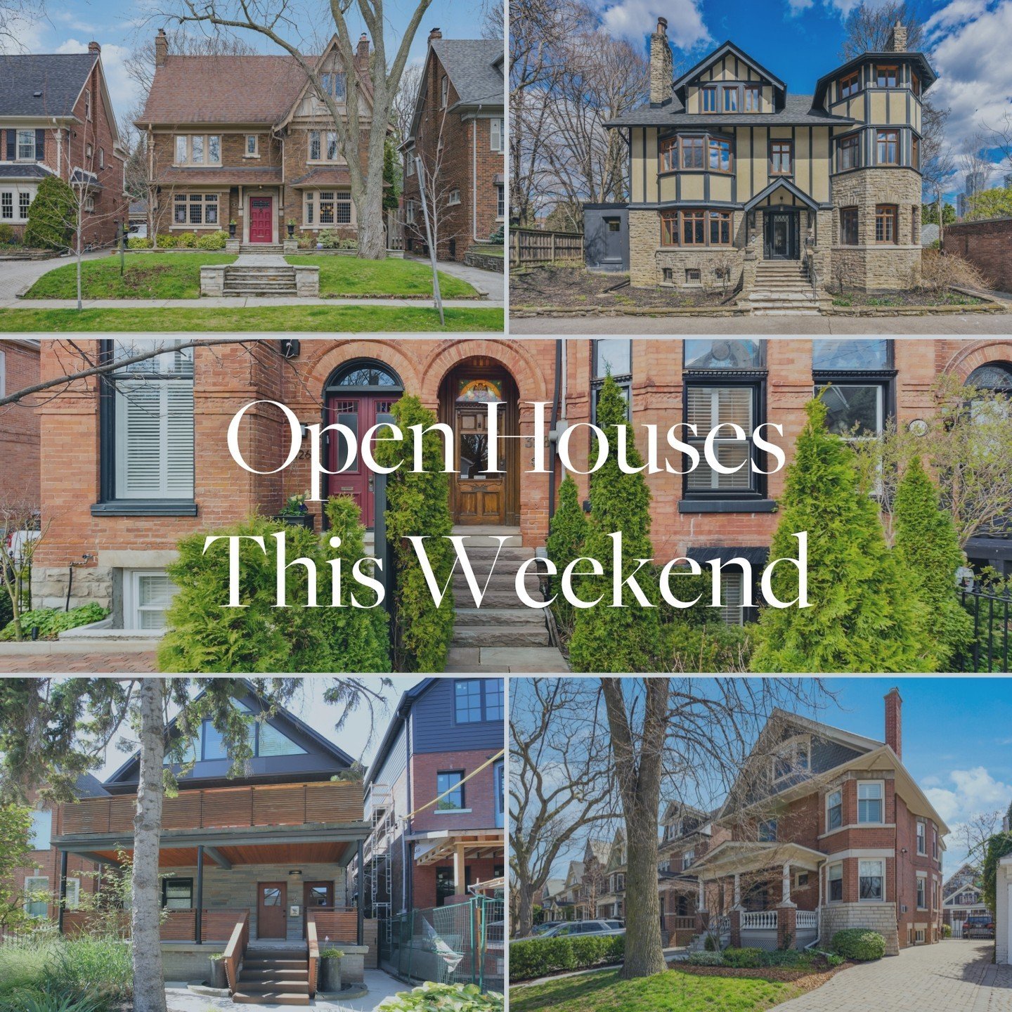 Please join us this weekend at FIVE of our #OpenHouses! There's something for everyone, from #PlayterEstates to #TheAnnex to #TrinityBellwoods.

Come take a look at these spectacular properties this weekend.

Each #OpenHouse is 📅 Saturday &amp; Sund