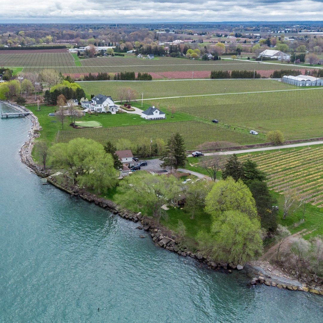 #ForSale | With 100 feet of unobstructed waterfront on Lake Ontario, this exclusive parcel offers breathtaking sunrises, sunsets and panoramic views of the Toronto City Skyline. Surrounded by vineyards in Niagara's wine country and just minutes from 