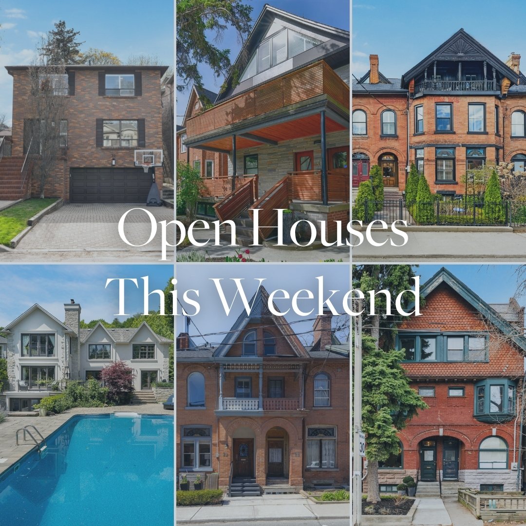 Please join us this weekend at one or all of our SIX #OpenHouses! There's something for everyone, from #Bayview&amp;Eglinton to #Cabbagetown to #TrinityBellwoods.

Come take a look at these spectacular properties this weekend.

Each #OpenHouse is 📅 