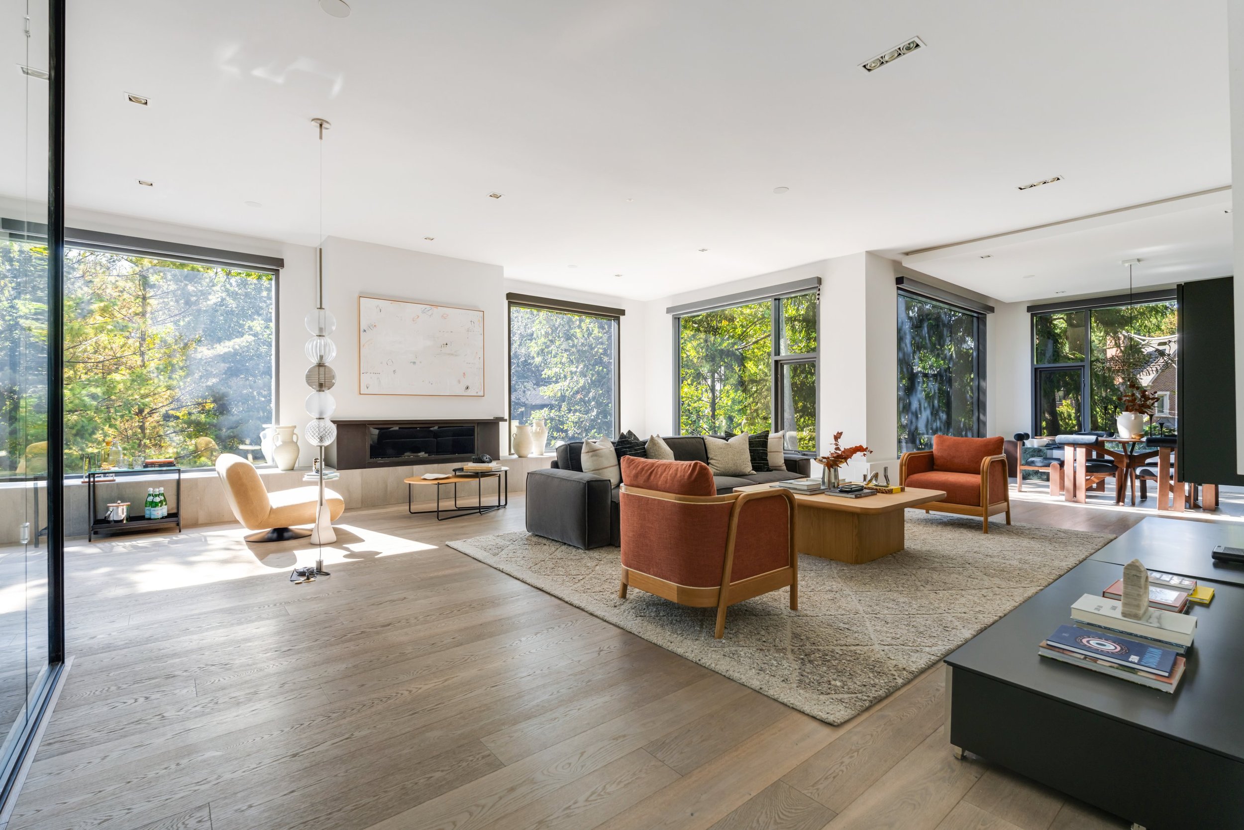 Stunning open concept luxury living room in a Chaplin Estates home