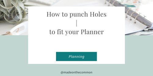 THE BEGINNERS GUIDE TO HOLE PUNCHING PLANNER PAGES - WhiteSpace