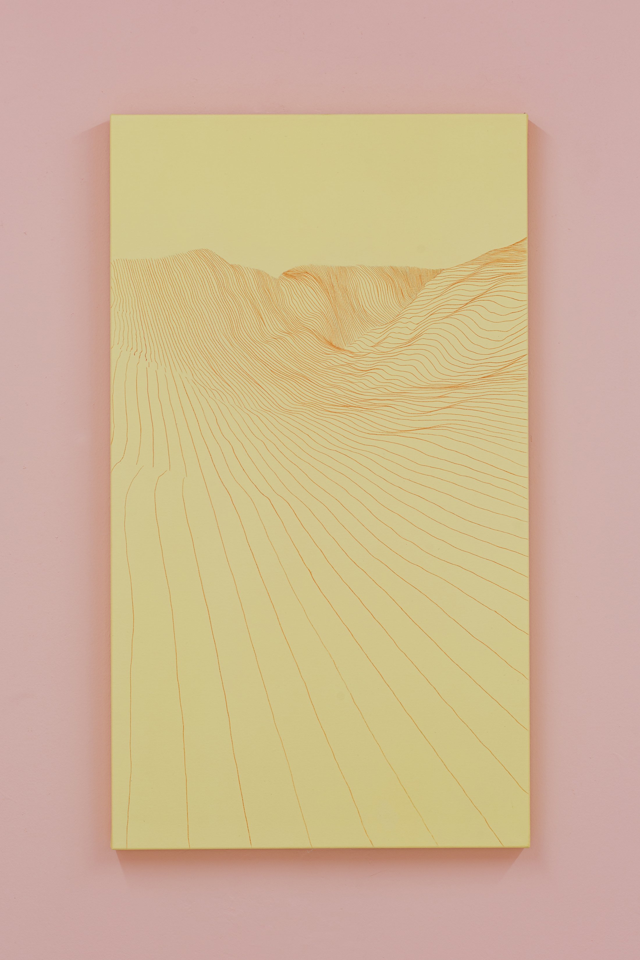 Ciales, 2021, Cel-Paint, Acrylic Gouache on canvas, 18 x 32 inches