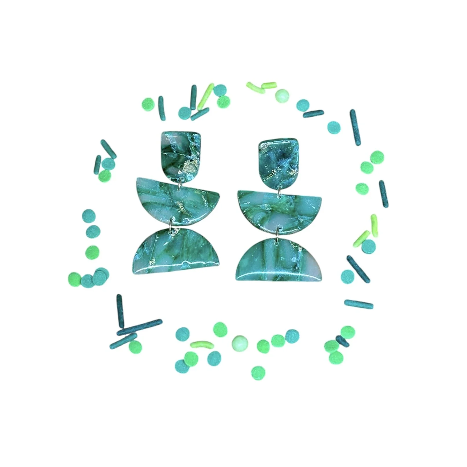 Abstract Fan Earrings