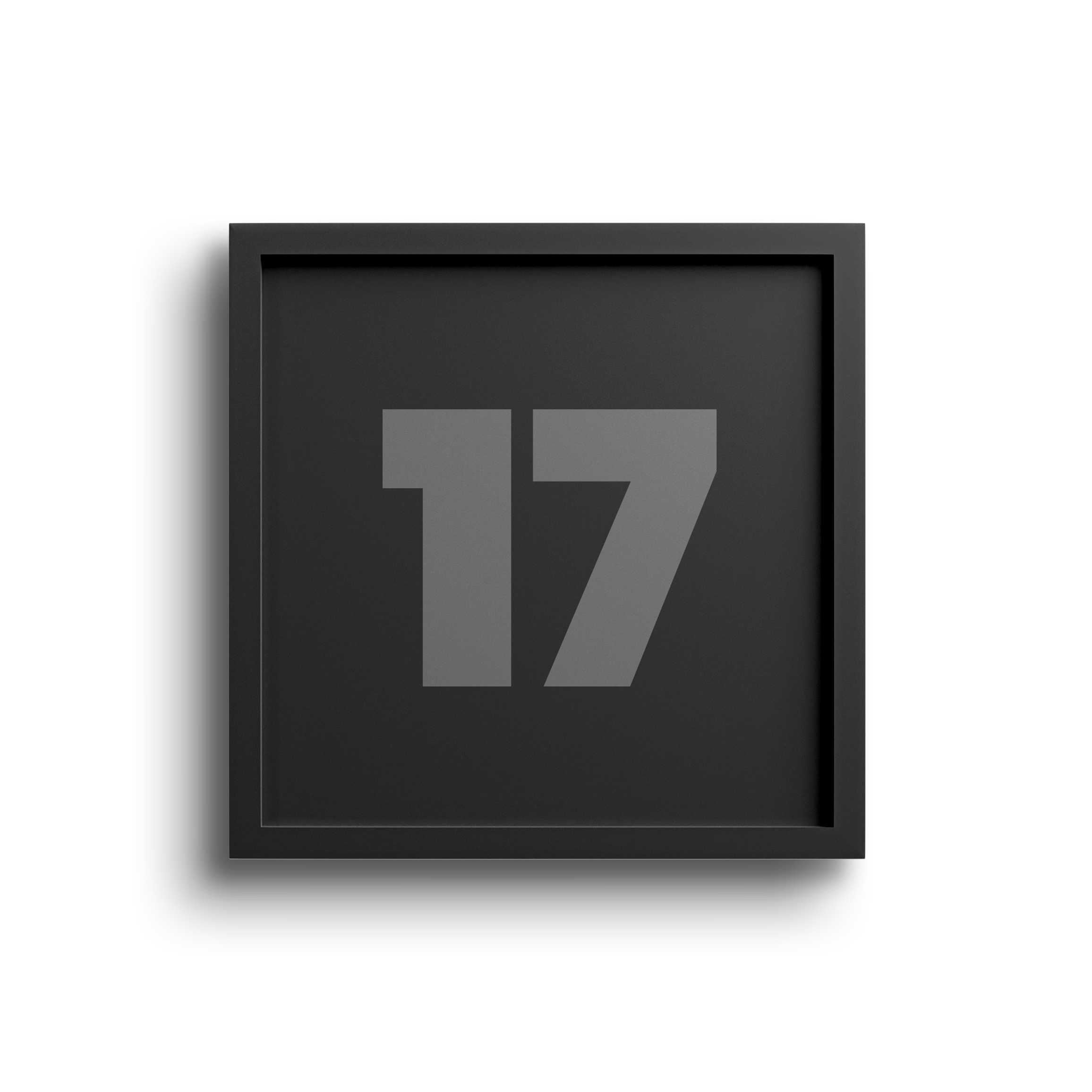 Digital clock displaying the number 17.
