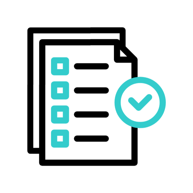 Checklist icon with paper and checkmark