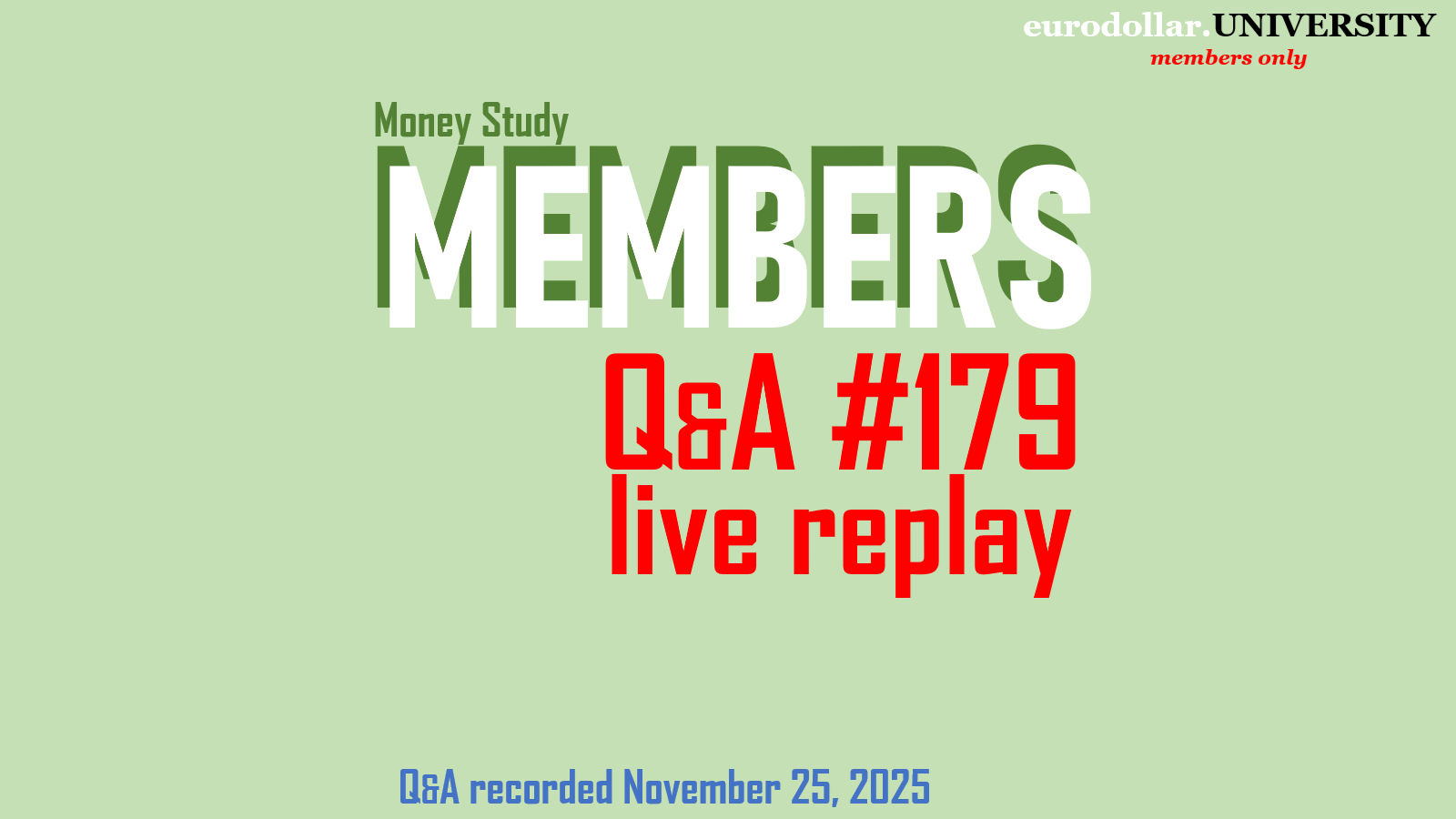 Q&amp;A #179
