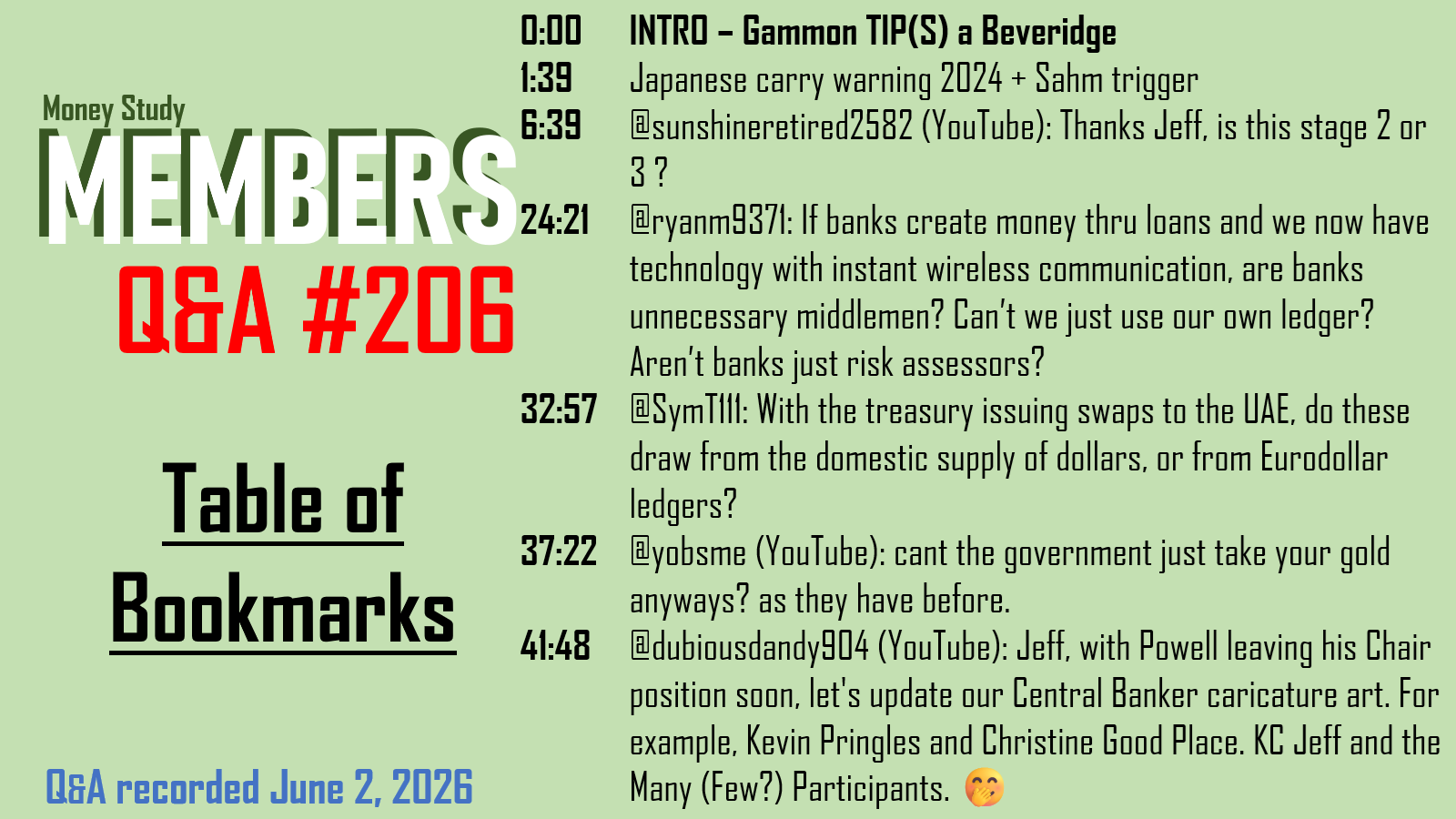 Q&amp;A #206