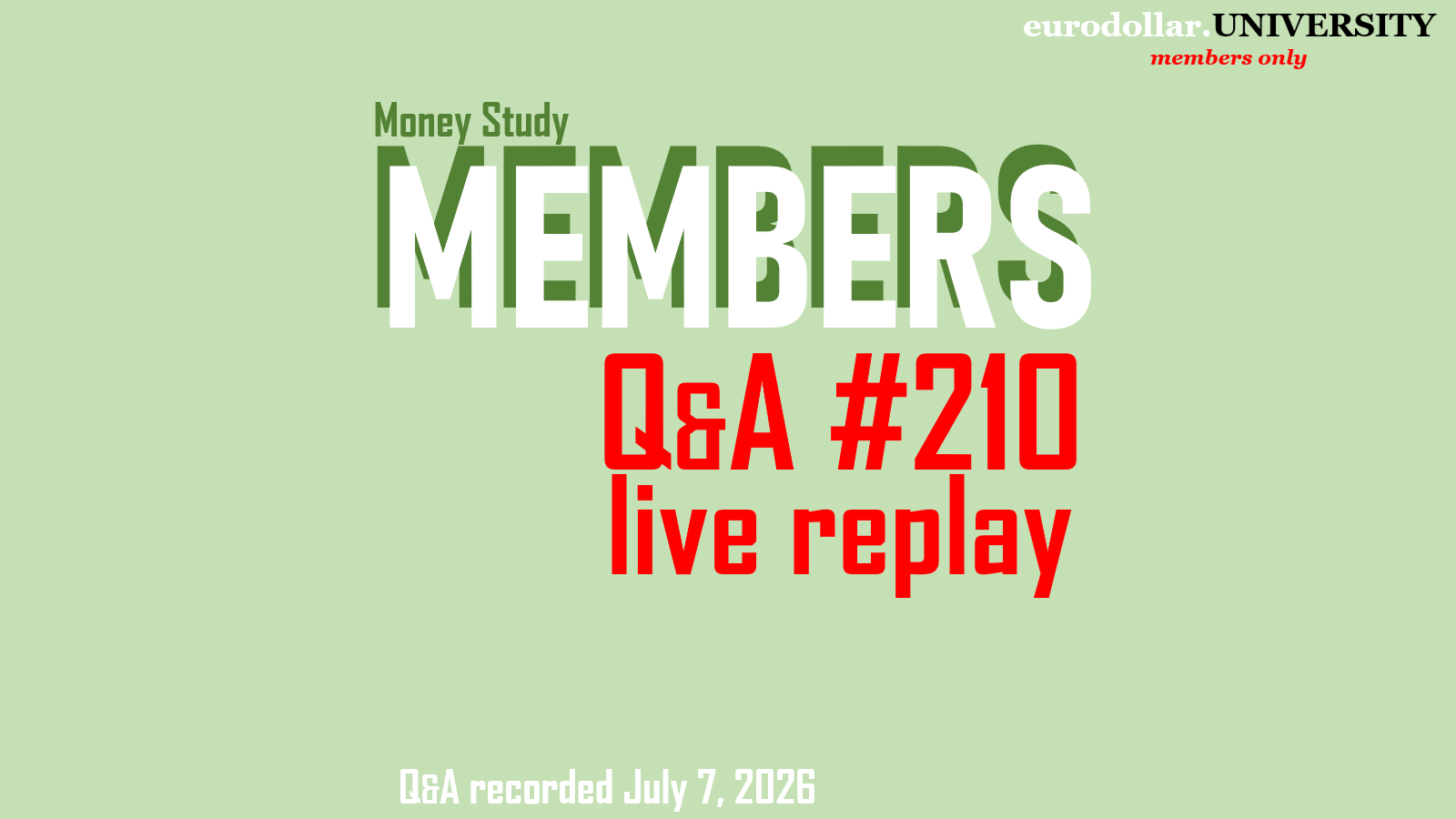 Q&amp;A #210