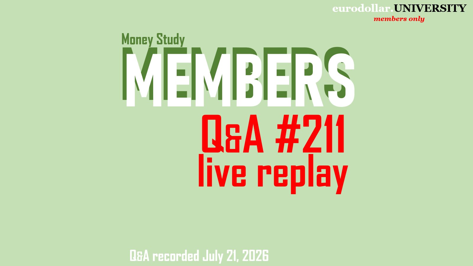 Q&amp;A #211