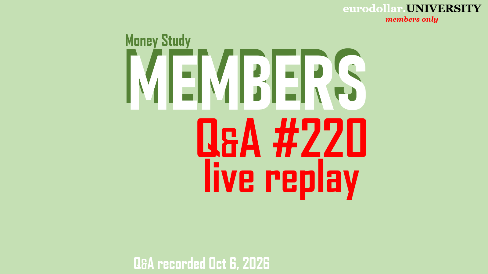 Q&amp;A #220