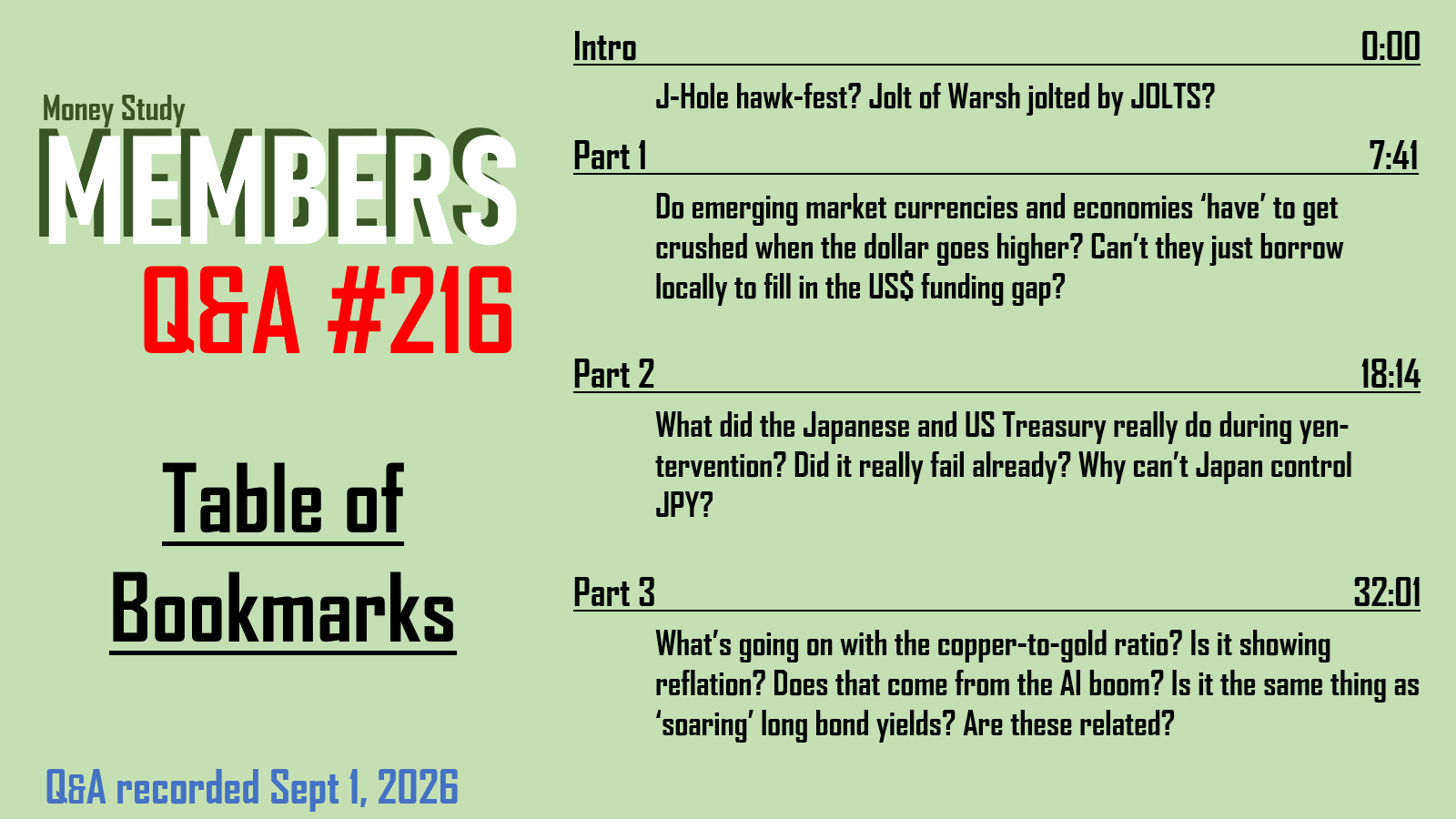 Q&amp;A #216