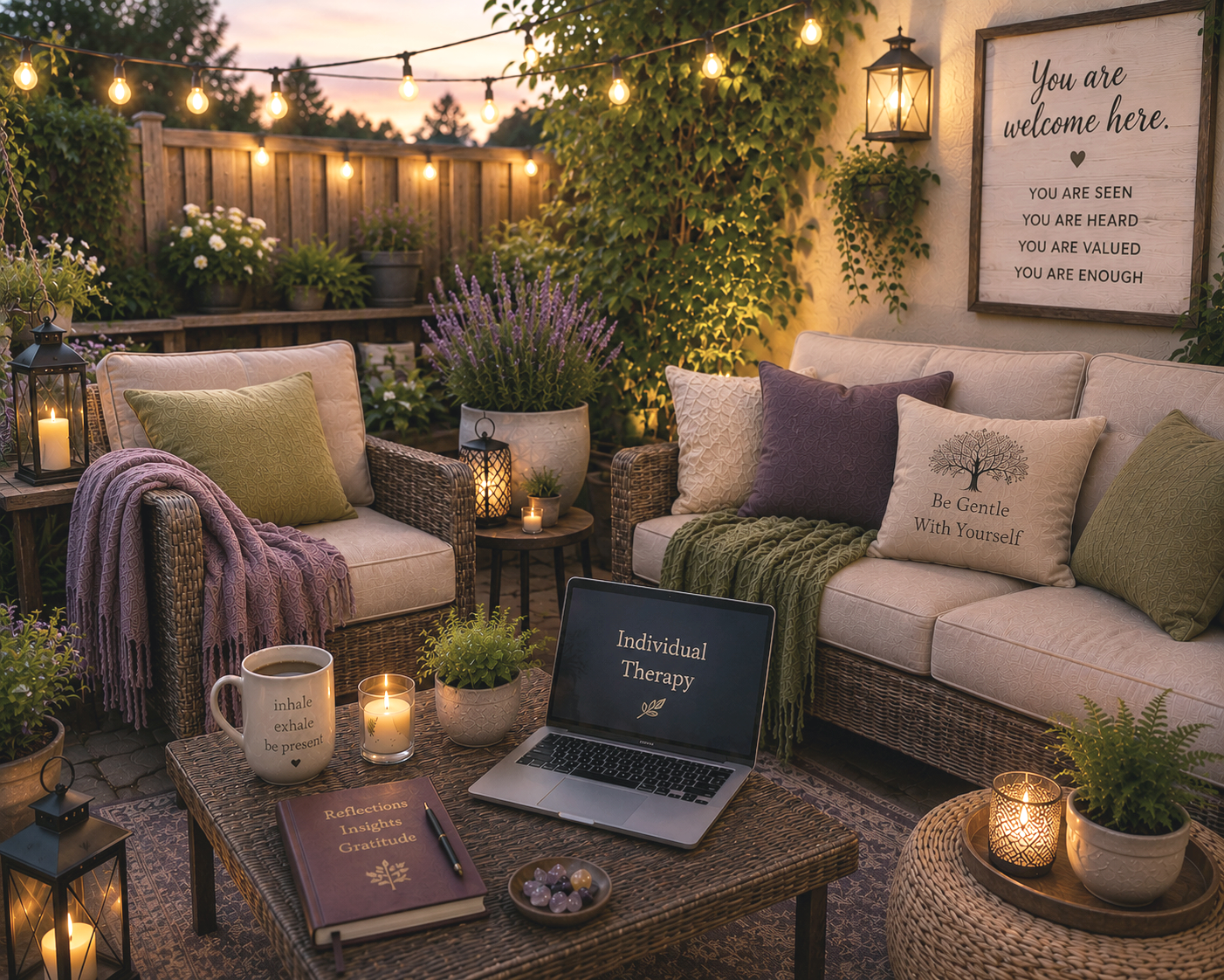 A therapy space for individual therapy 