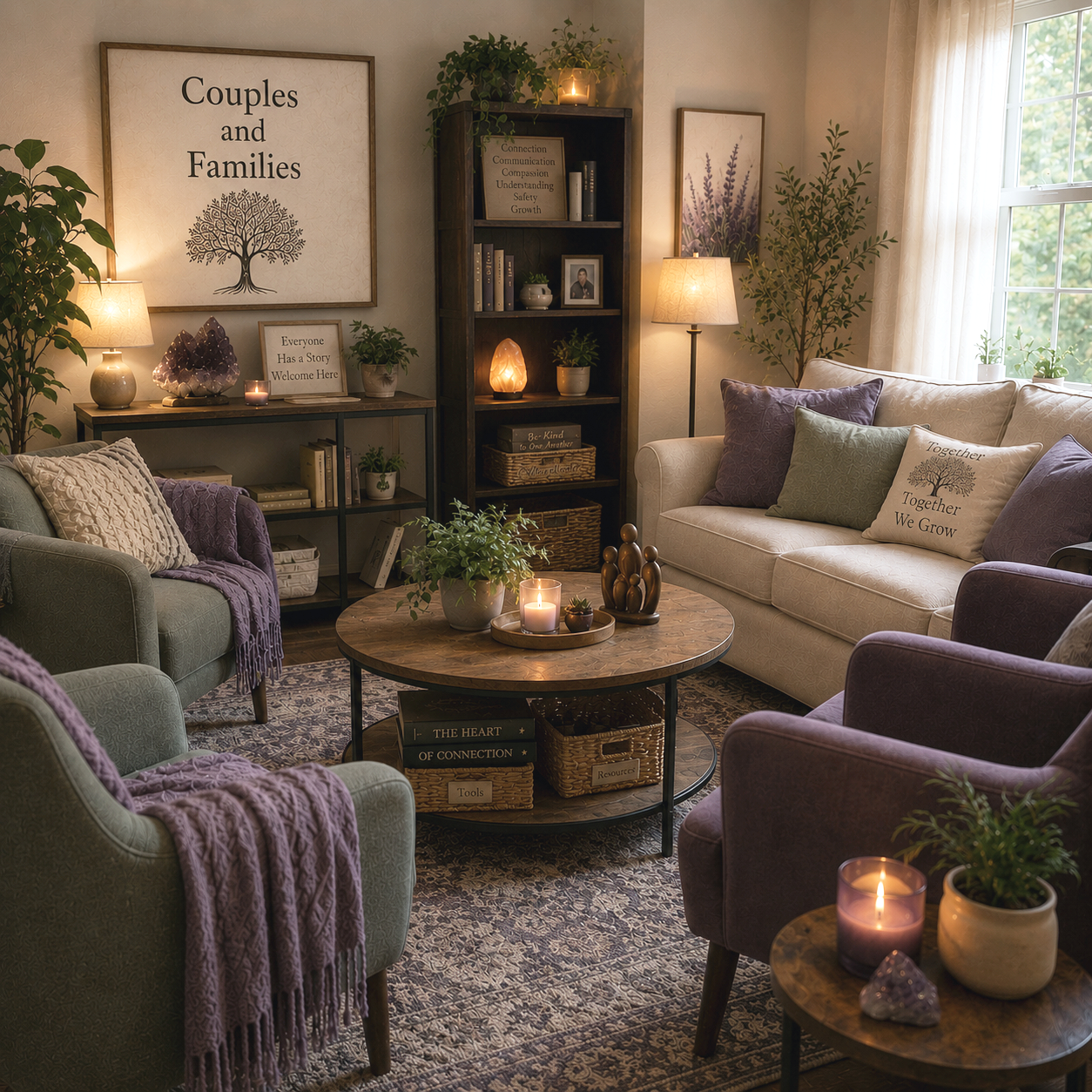 A therapy space for family and couple counseling