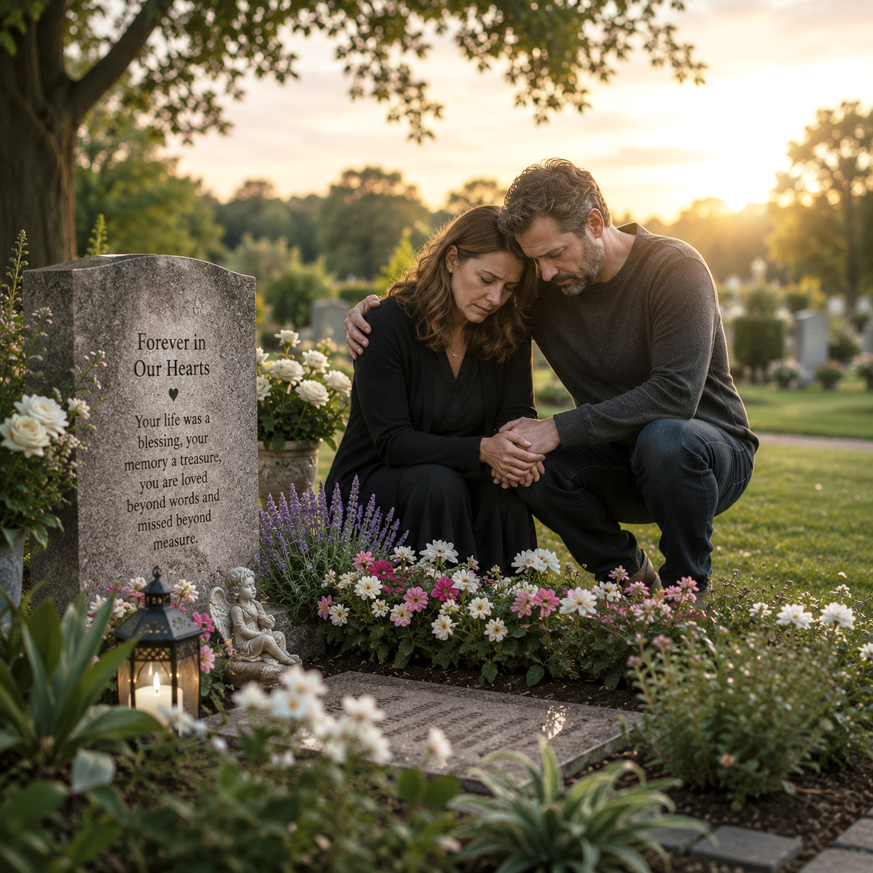 A grieving couple after child loss