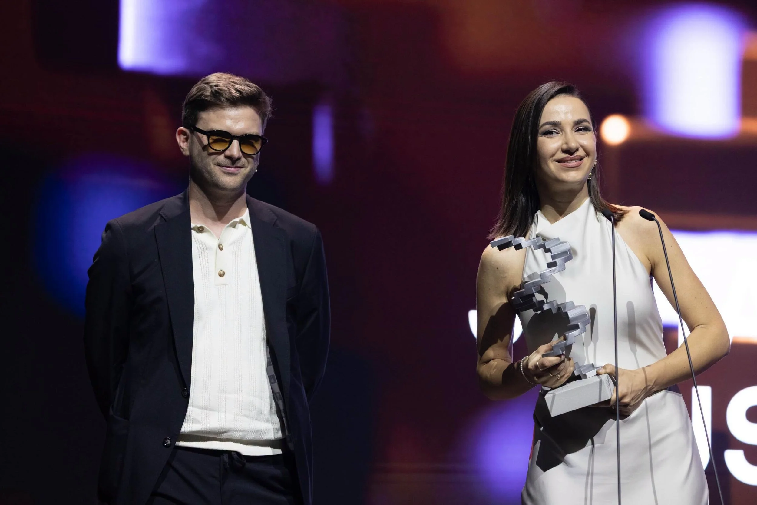 Rusanda Panfili and Johannes Winkler at the Austrian Film Awards 2026.