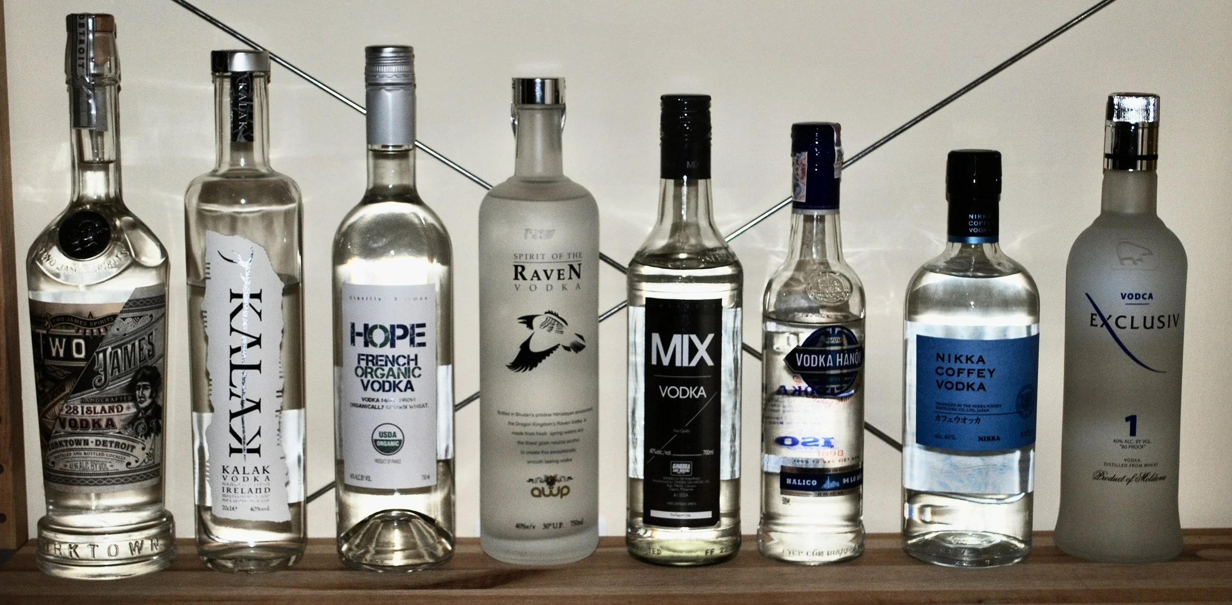 Two James 28 Island, 
Kalak, 
Hope French, 
Spirit of the Raven, 
Mix (small version), 
Nikka Coffey,
Exclusiv 