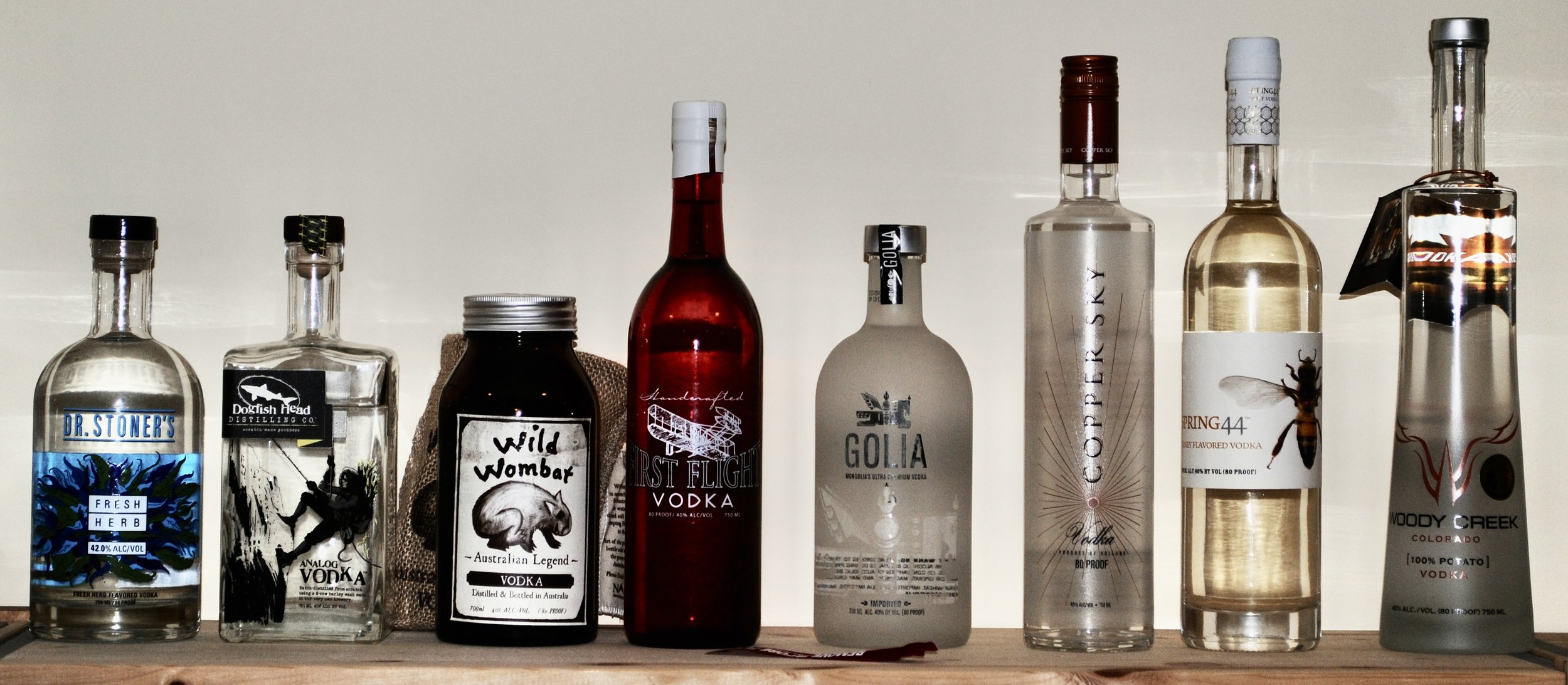 Dr Stoners – fresh herb, 
Analog, 
Wild Wombat,
First Flight, 
Golia, 
Copper Sky, 
Spring 44 – honey, 
Woody Creek 