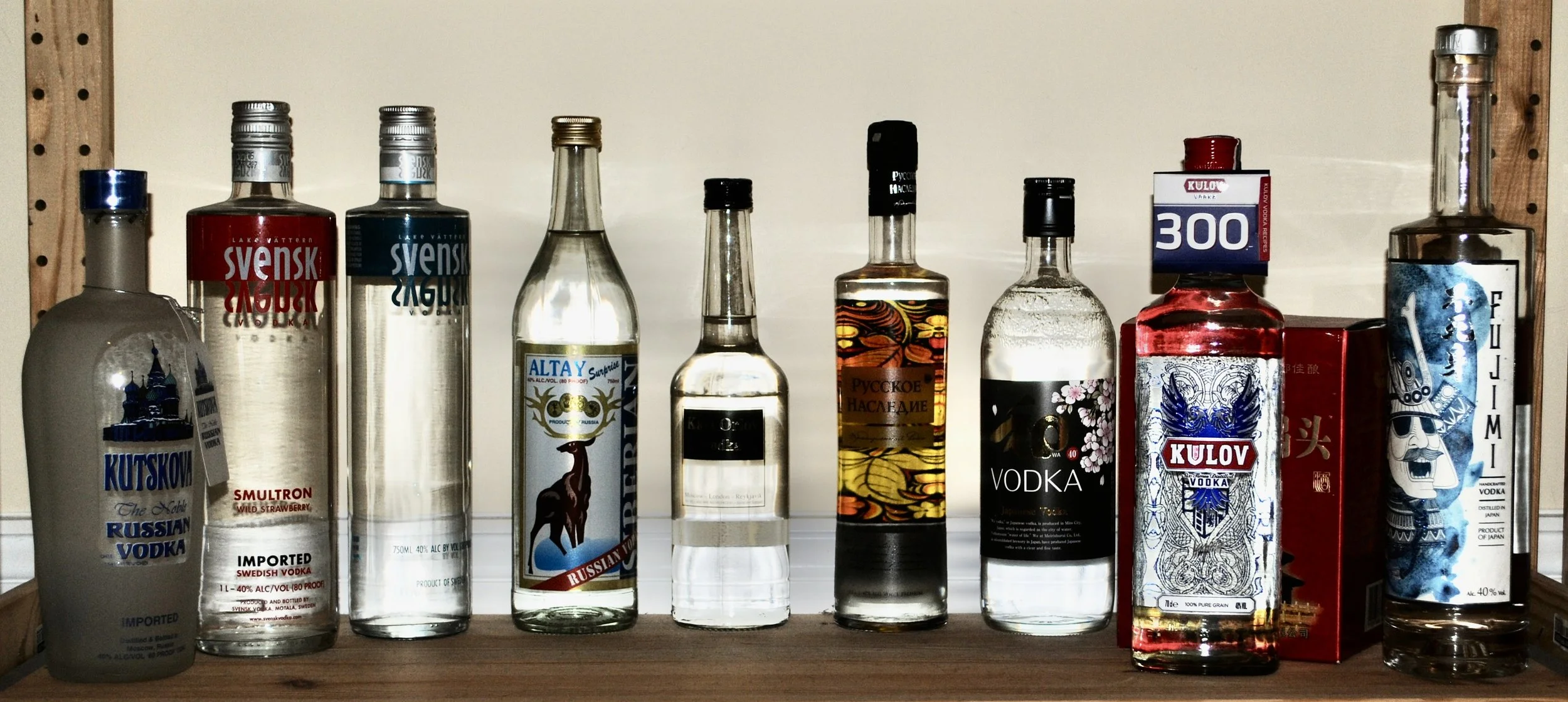 Kutskova, 
Svensk – wild strawberry, 
Svensk, 
Altay Surprise, 
Karl Orlov, 
Pycckoe Hacaeane, 
Wa Vodka, 
Kulov, 
Fujimi 