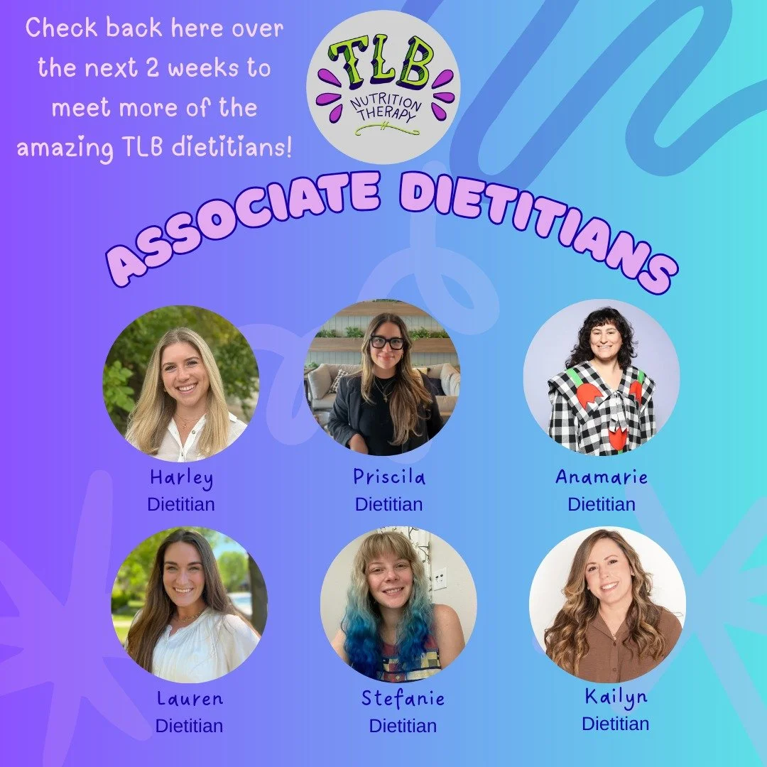 ✨ MEET THE REST OF THE TLB DIETITIANS ✨

This group of dietitians brings so much care, knowledge, and heart to the work we do at TLB 💜

 Each of them supports clients with compassion, curiosity, and individualized expertise &mdash; and we&rsquo;re e